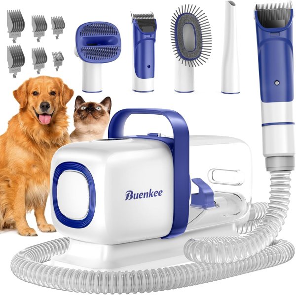 Dog Grooming Kit with Pet Grooming Vacuum, Dog Clipper,...