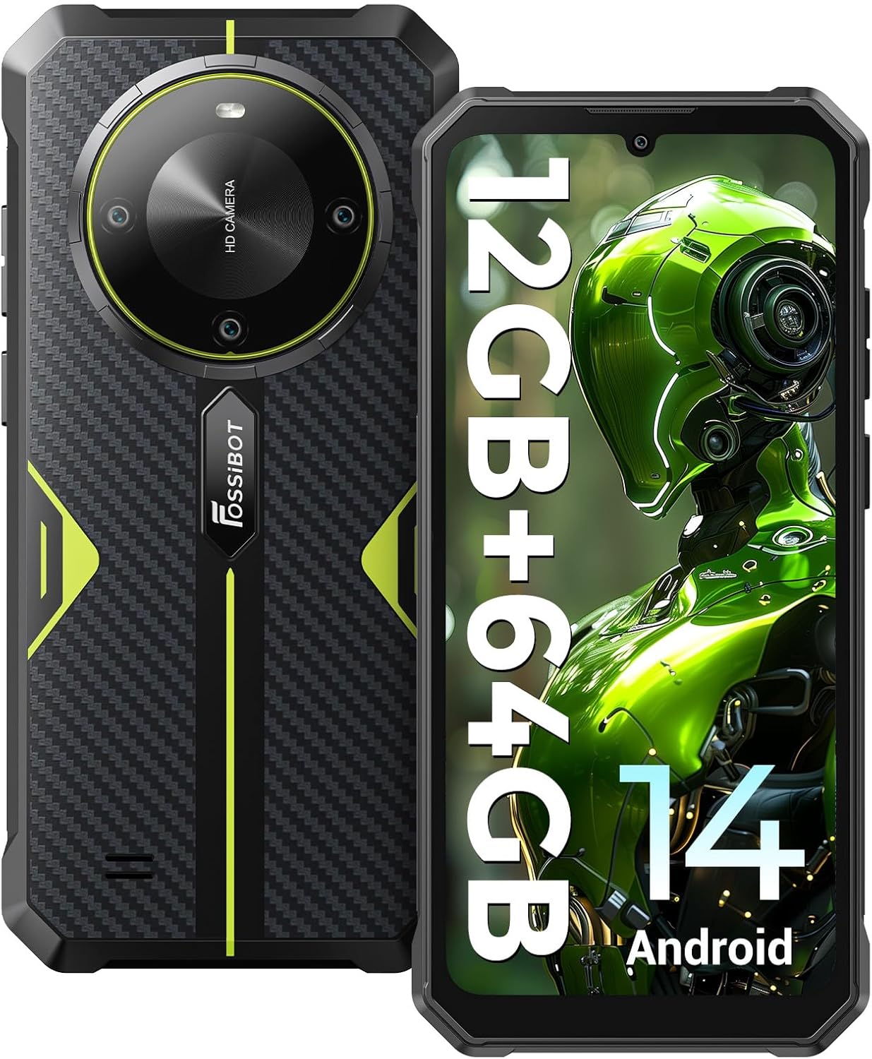 FOSSIBOT F105 Rugged Smartphone Unlocked, Android 14, 10300mAh Large Battery 12+64GB/128GB Storage 6.75″ FHD Display 8MP+20MP Camera IP68/IP69K Waterproof Cell Phone 4G Dual SIM OTG FOSSIBOT F105 Rugged Smartphone Unlocked, Android 14, 10300mAh Large Battery 12+64GB/128GB Storage 6.75″ FHD Display 8MP+20MP Camera IP68/IP69K Waterproof Cell Phone 4G Dual SIM OTG