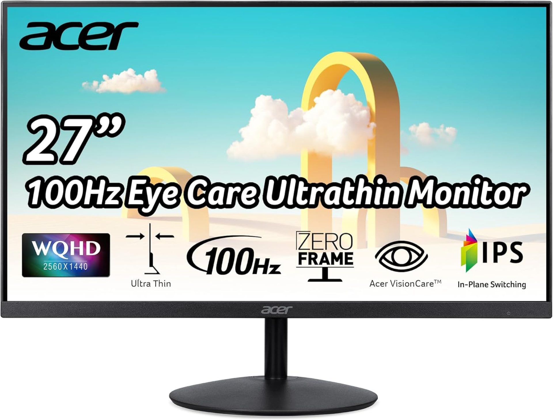 Acer SB272U Ebiip 27″ WQHD 2560×1440 IPS Zero-Frame Gaming Office Monitor | AMD FreeSync Technology | Ultrathin Stylish Design | 100Hz | 1ms VRB | Low Blue Light | Display Port & 2 x HDMI 2.0 Ports Acer SB272U Ebiip 27″ WQHD 2560×1440 IPS Zero-Frame Gaming Office Monitor | AMD FreeSync Technology | Ultrathin Stylish Design | 100Hz | 1ms VRB | Low Blue Light | Display Port & 2 x HDMI 2.0 Ports