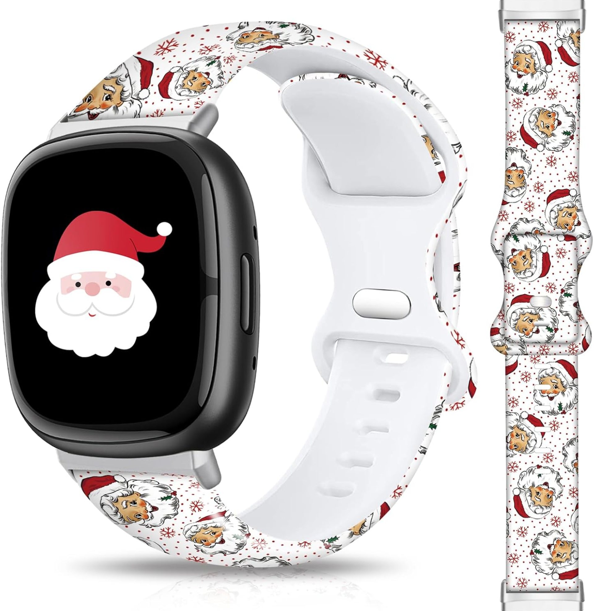 Christmas Halloween Thanksgiving Band Compatible with Fitbit Versa 3/Fitbit Versa 4/Fitbit Sense/Sense 2, Smartwatch Holiday Women Men Silicone Replacement Strap for Fitbit Versa 3/4, Fitbit Sense/Sense 2 Christmas Halloween Thanksgiving Band Compatible with Fitbit Versa 3/Fitbit Versa 4/Fitbit Sense/Sense 2, Smartwatch Holiday Women Men Silicone Replacement Strap for Fitbit Versa 3/4, Fitbit Sense/Sense 2