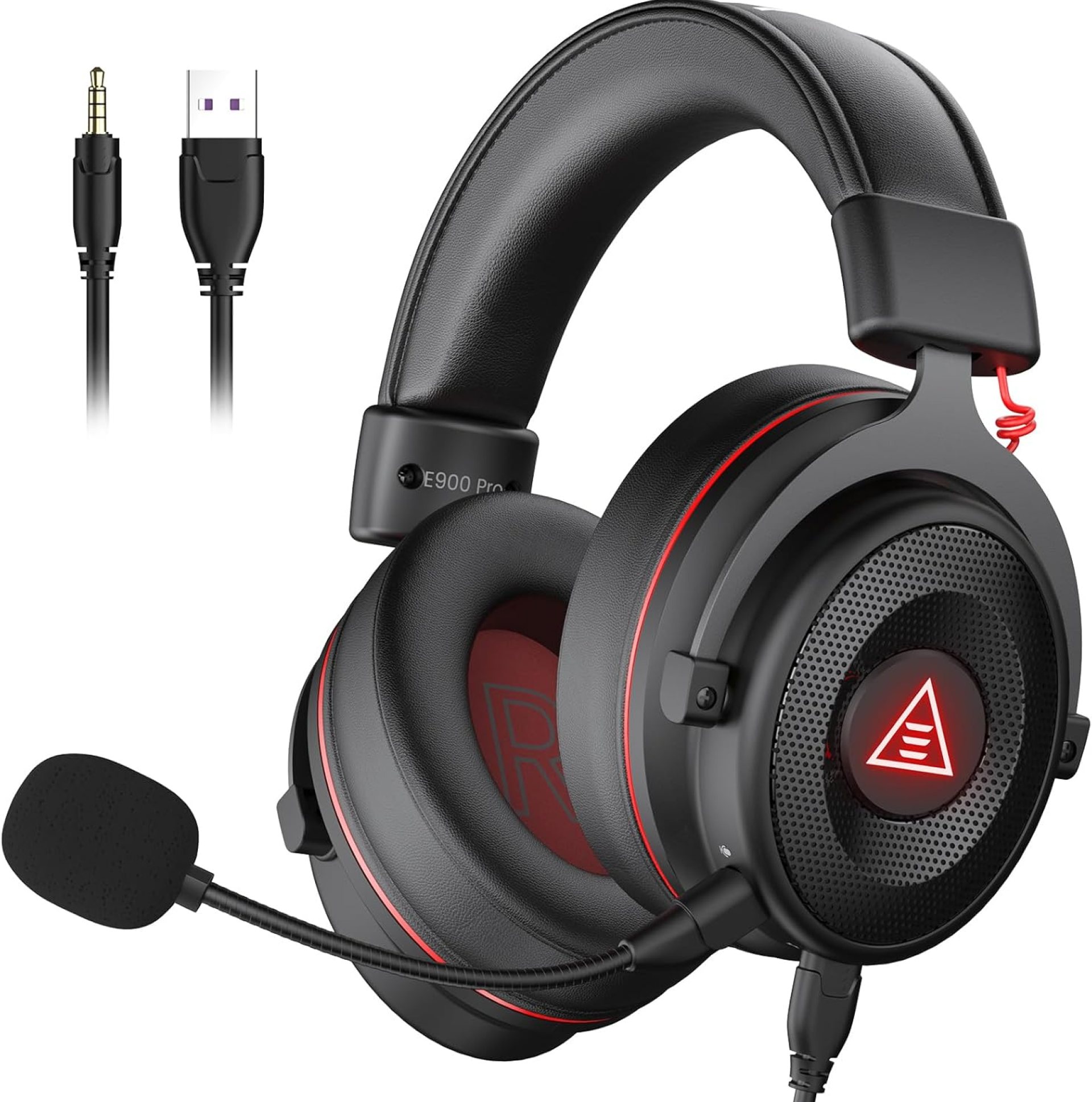 EKSA E900 Pro USB Gaming Headset for PC – Computer Headset with Detachable Noise Cancelling Mic, 7.1 Surround Sound, 50MM Driver – Headphones with Microphone for PS4/PS5, Xbox One, Laptop, Office EKSA E900 Pro USB Gaming Headset for PC – Computer Headset with Detachable Noise Cancelling Mic, 7.1 Surround Sound, 50MM Driver – Headphones with Microphone for PS4/PS5, Xbox One, Laptop, Office