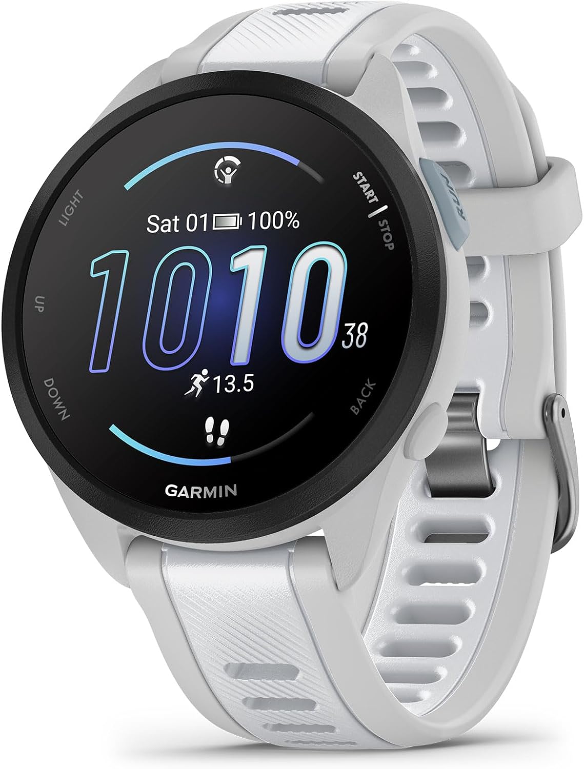 Garmin Forerunner 165, Running Smartwatch, Colorful AMOLED Display, Training Metrics and Recovery Insights, Whitestone Garmin Forerunner 165, Running Smartwatch, Colorful AMOLED Display, Training Metrics and Recovery Insights, Whitestone