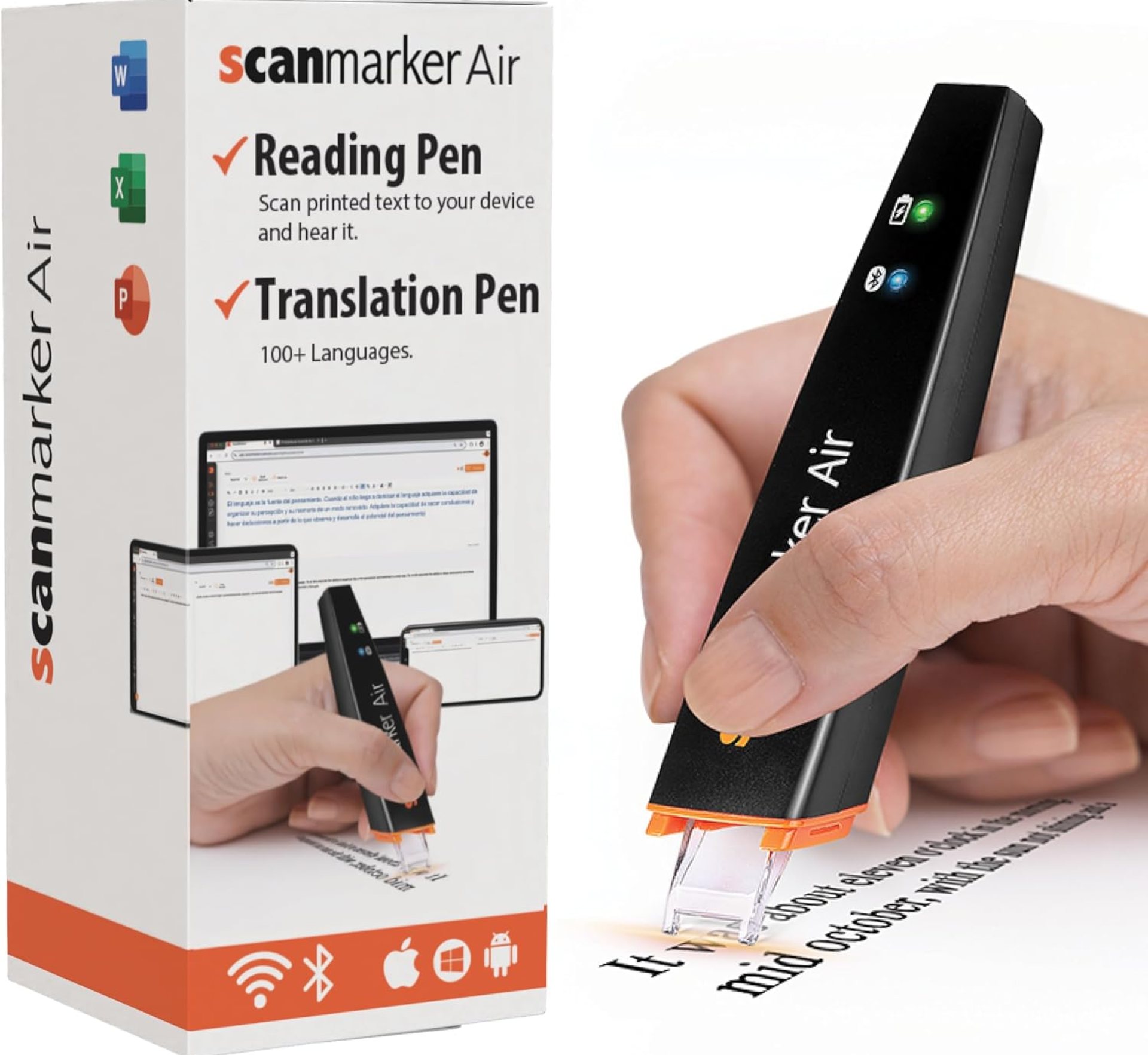 Scanmarker Air Reading Pen & Pen Scanner | Translator Pen for Dyslexia, Students & Professionals – Compatible with Mac, Windows, iOS & Android Scanmarker Air Reading Pen & Pen Scanner | Translator Pen for Dyslexia, Students & Professionals – Compatible with Mac, Windows, iOS & Android