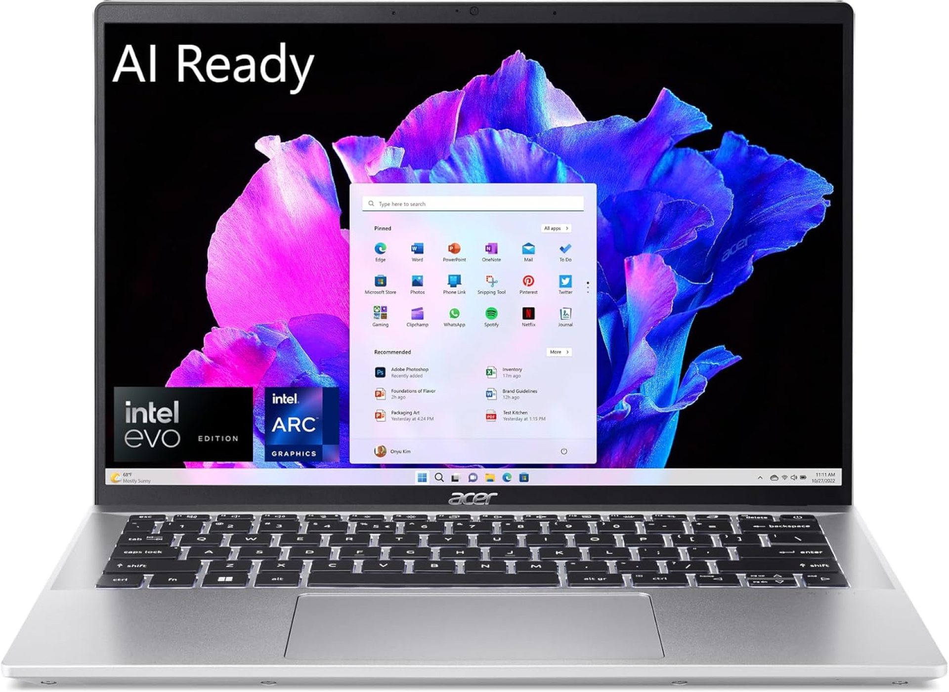 Acer Swift Go 14 Intel Evo Thin & Light Laptop | 14″ 1920 x 1200 Touch Display | Unlock AI Experiences | Intel Core Ultra 7 Processor 155H | Intel ARC | 16GB LPDDR5X | 512GB SSD | SFG14-72T-718K Acer Swift Go 14 Intel Evo Thin & Light Laptop | 14″ 1920 x 1200 Touch Display | Unlock AI Experiences | Intel Core Ultra 7 Processor 155H | Intel ARC | 16GB LPDDR5X | 512GB SSD | SFG14-72T-718K