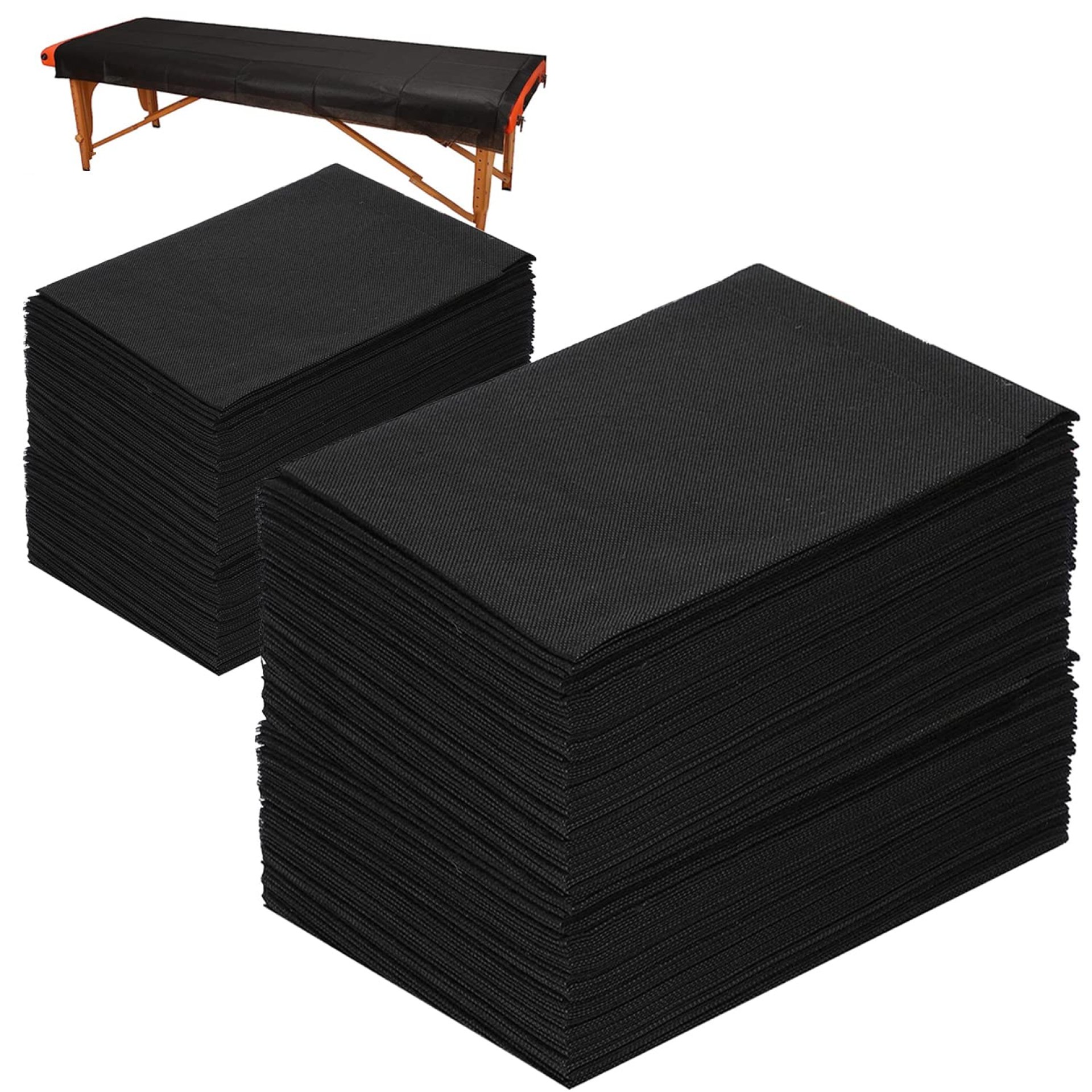 100 PCS 31″ X 79″Thick Soft Massage Table Sheets Sets Disposable SPA Bed Sheets Non Woven Fabric Lash Bed Cover (Black) 100 PCS 31″ X 79″Thick Soft Massage Table Sheets Sets Disposable SPA Bed Sheets Non Woven Fabric Lash Bed Cover (Black)
