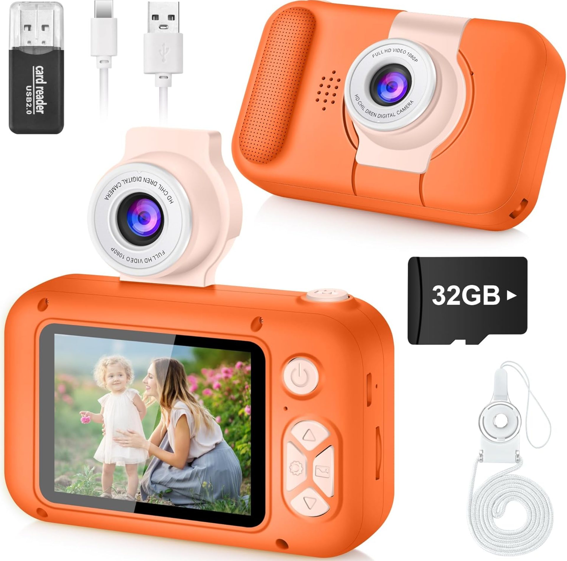 Kids Camera, 2.4″ IPS Screen | 180° Flip Len Toddler Digital Camera with Video Playback & Games, for 4 5 6 7 8 9 10 11 Year Old Girl Boy Kids Camera, 2.4″ IPS Screen | 180° Flip Len Toddler Digital Camera with Video Playback & Games, for 4 5 6 7 8 9 10 11 Year Old Girl Boy