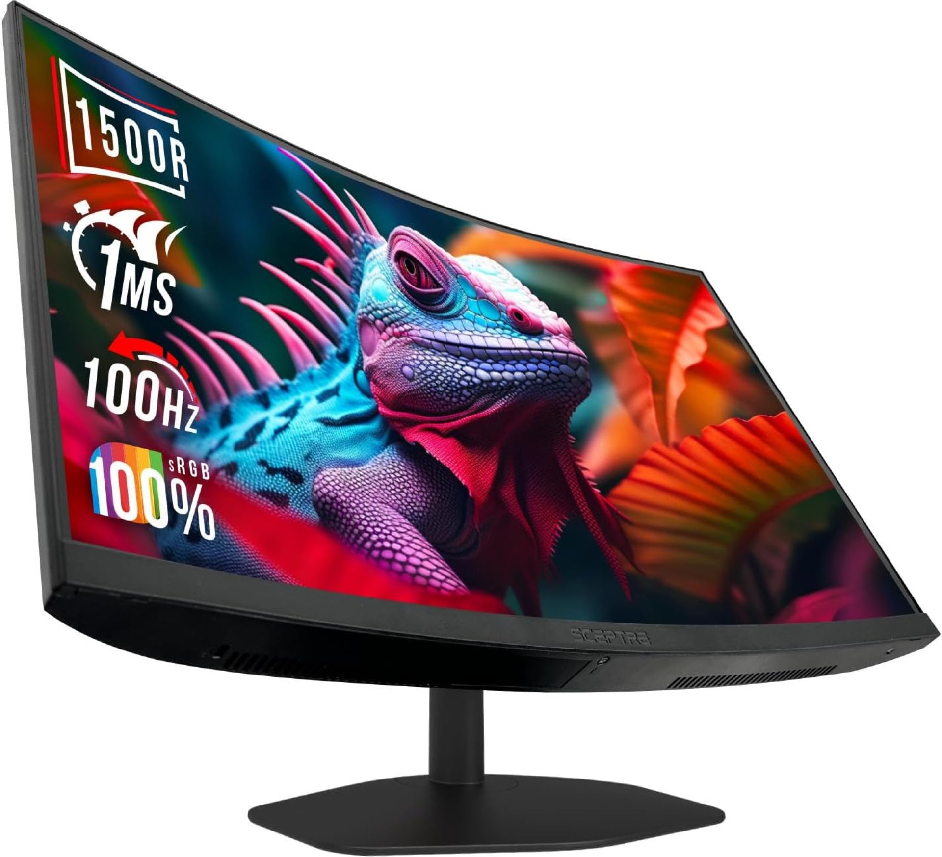 Sceptre Curved 27-inch Gaming Monitor 1500R 100Hz HDMI X2 DisplayPort 1ms 100% sRGB, Build-in Speakers Machine Black 2024 (C275W-FW100T) Sceptre Curved 27-inch Gaming Monitor 1500R 100Hz HDMI X2 DisplayPort 1ms 100% sRGB, Build-in Speakers Machine Black 2024 (C275W-FW100T)