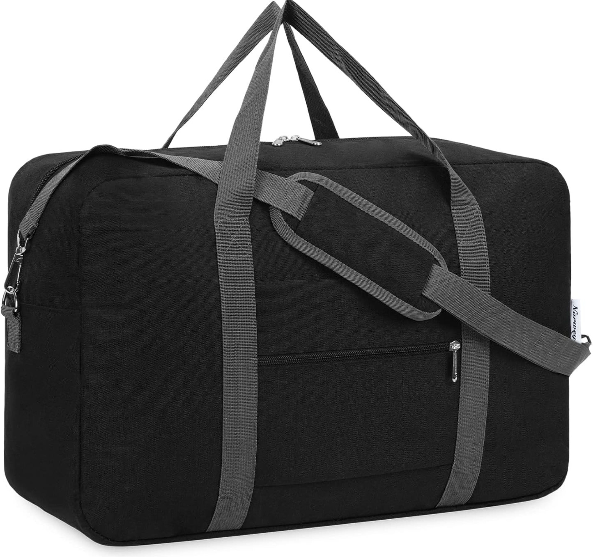 For Spirit Airlines Personal Item Bag 18x14x8 Foldable Travel Duffel Bag Tote Duffle Carry on Luggage for Women and Men 30L(Black (With Shoulder Strap)) For Spirit Airlines Personal Item Bag 18x14x8 Foldable Travel Duffel Bag Tote Duffle Carry on Luggage for Women and Men 30L(Black (With Shoulder Strap))