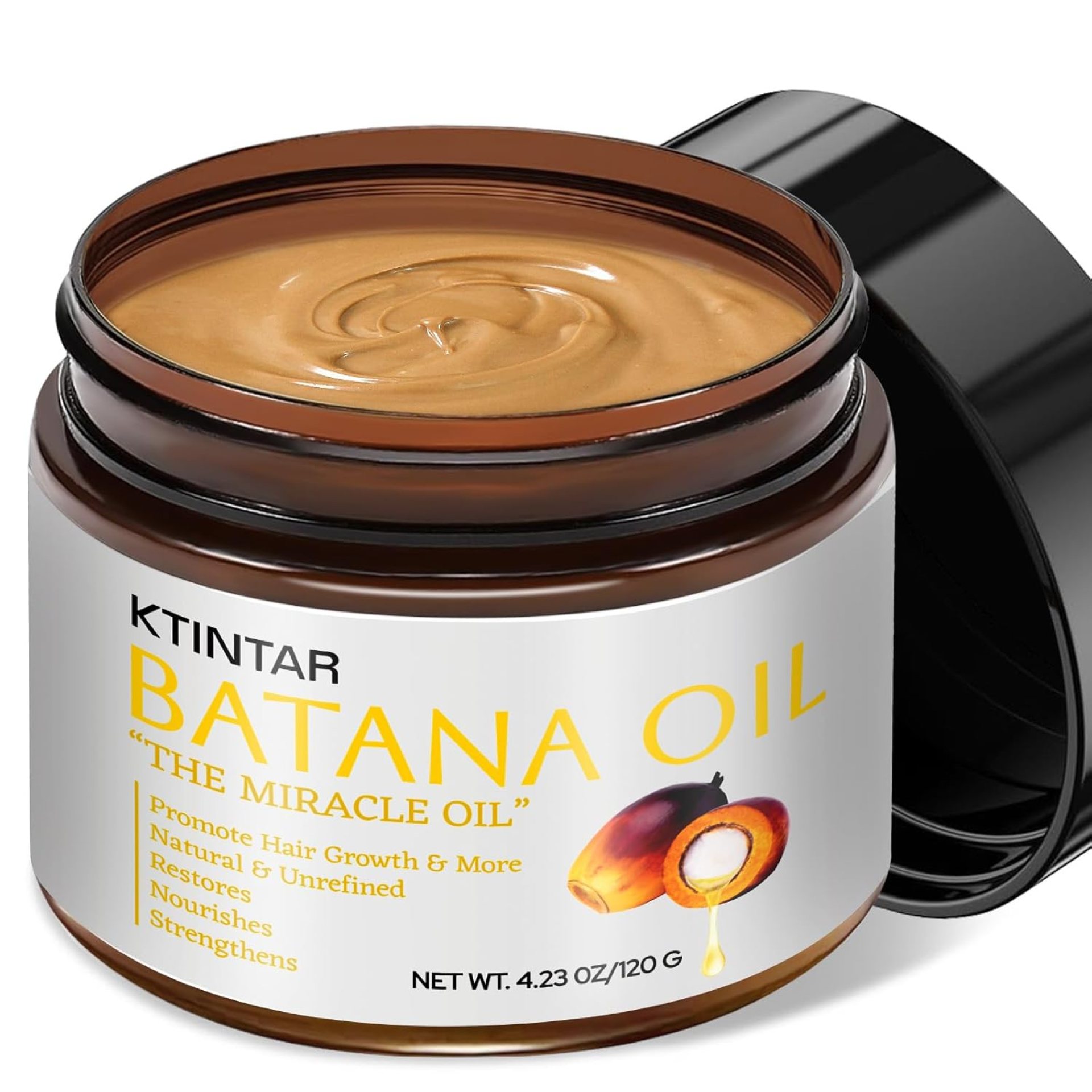 100% Natural Pure Batana Oil for Hair Growth, Unrefined & Organic, Sourced from Honduras – Enhances Hair Thickness, Prevents Hair Loss, Repairs Damaged Hair for Men & Women (4.23 Fl Oz) 100% Natural Pure Batana Oil for Hair Growth, Unrefined & Organic, Sourced from Honduras – Enhances Hair Thickness, Prevents Hair Loss, Repairs Damaged Hair for Men & Women (4.23 Fl Oz)