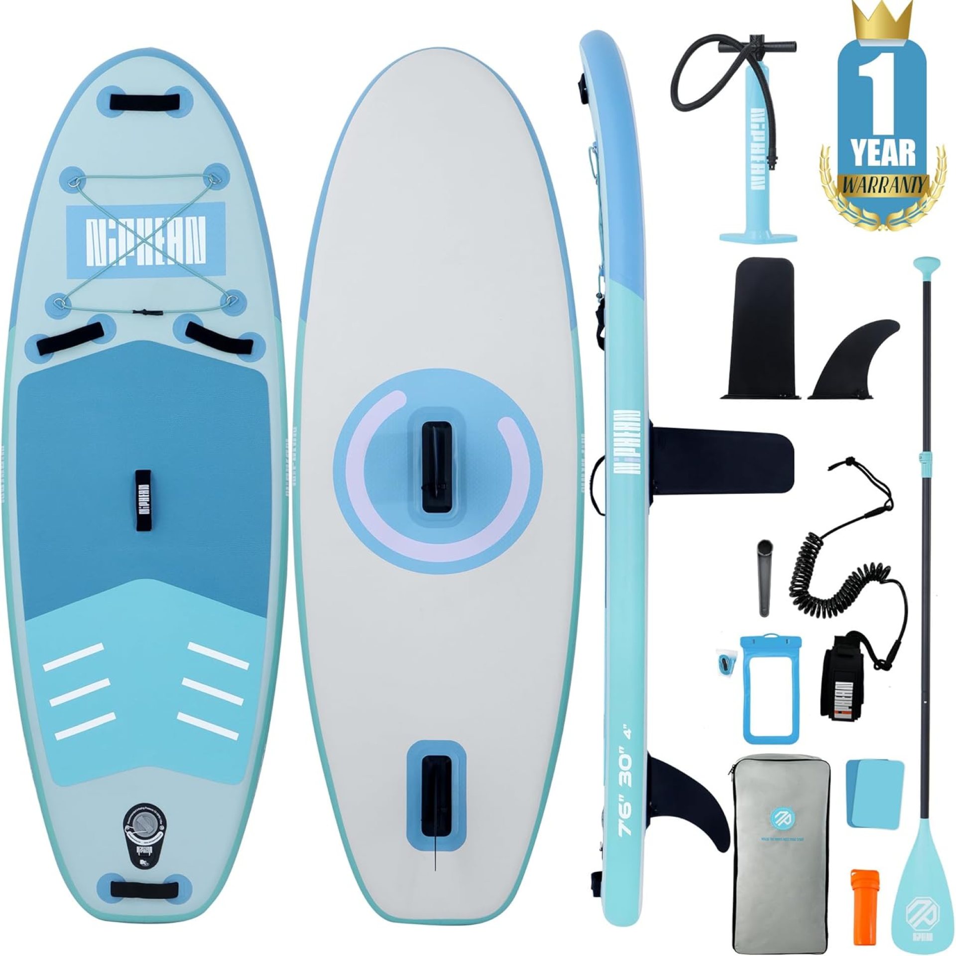 Niphean Inflatable Paddle Board with Stable Wing and Durable SUP Accessories, 10’ Inflatable Stand up Paddle Boards for Adults & Youth, Versatile Yoga Paddle Board Niphean Inflatable Paddle Board with Stable Wing and Durable SUP Accessories, 10’ Inflatable Stand up Paddle Boards for Adults & Youth, Versatile Yoga Paddle Board