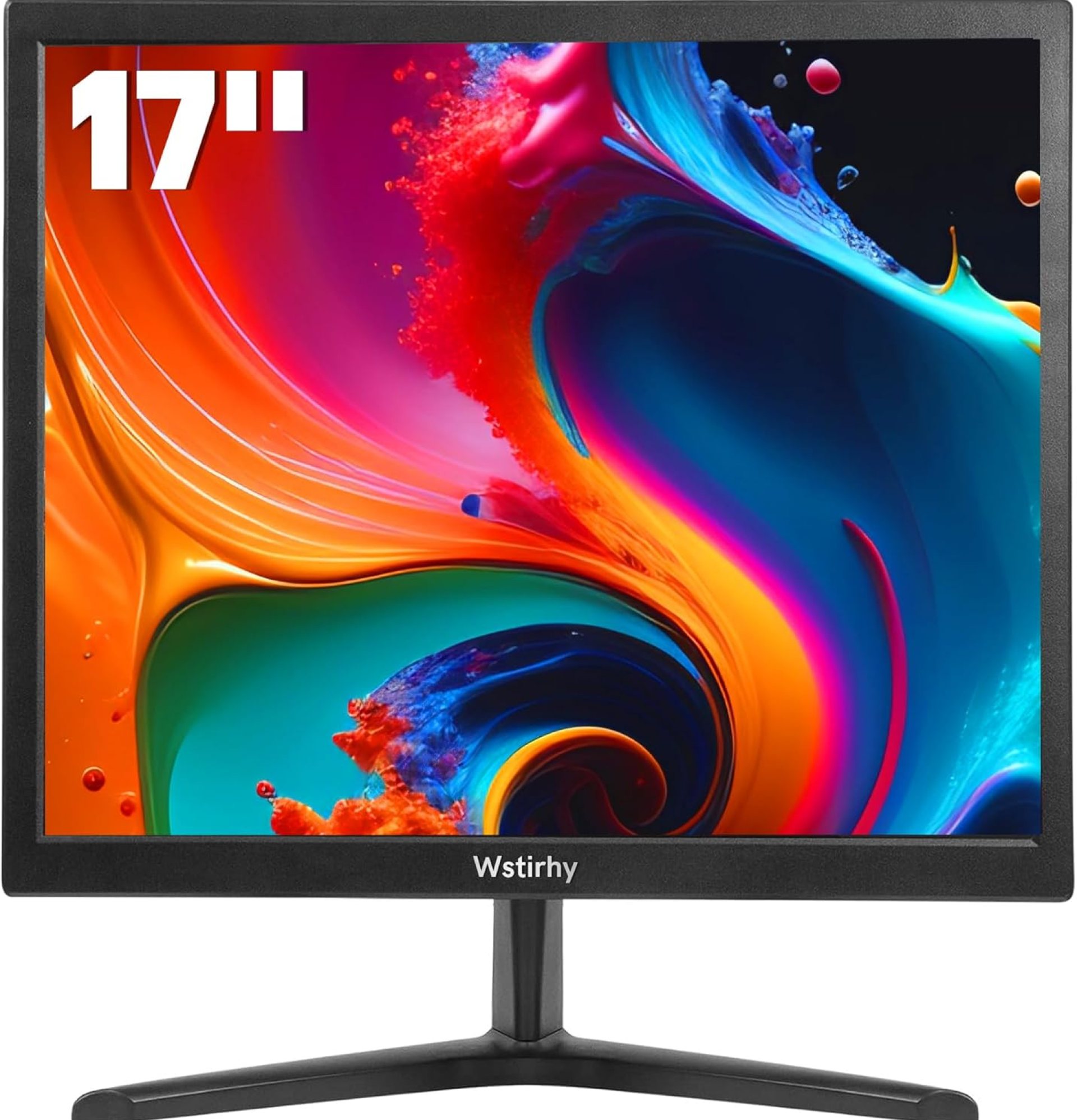 17 Inch PC Monitor, 1280×1024 4:3 LED HDMI/VGA Monitor, 60Hz, 5ms, Built-in Speakers, VESA Mountable, Black for Home, Office, and Gaming 17 Inch PC Monitor, 1280×1024 4:3 LED HDMI/VGA Monitor, 60Hz, 5ms, Built-in Speakers, VESA Mountable, Black for Home, Office, and Gaming