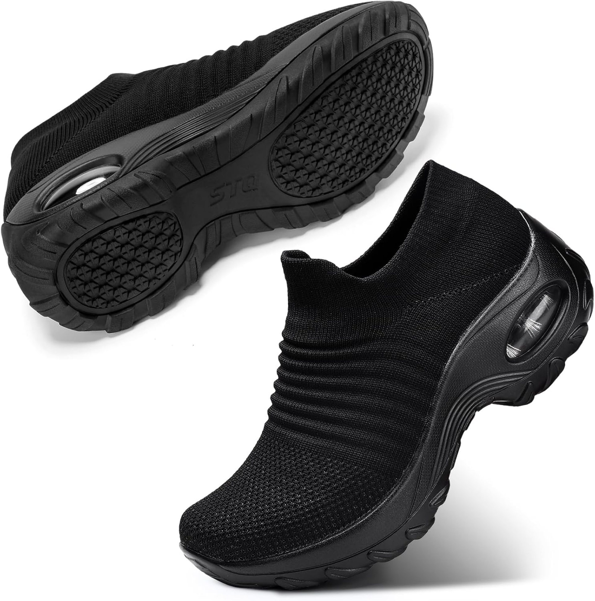 STQ Womens Slip on Walking Shoes Breathable Non Slip Work Shoes Comfortable Air Cushion Orthopedic Sneakers with Arch Support STQ Womens Slip on Walking Shoes Breathable Non Slip Work Shoes Comfortable Air Cushion Orthopedic Sneakers with Arch Support