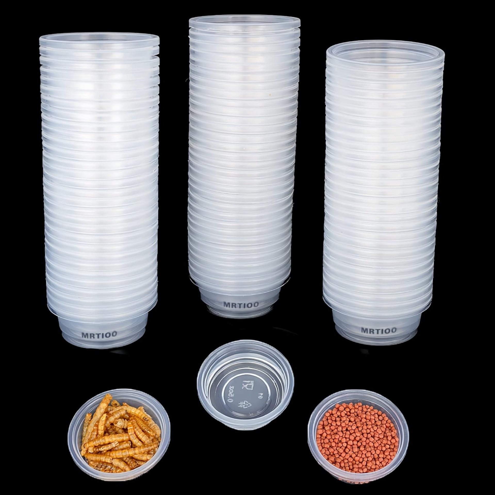 100 pcs 0.5oz Crested Gecko Food and Water Feeding Cups, Reptile Feeder Bowls, for Lizard and Other Small Pet Ledge Accessories Supplies 100 pcs 0.5oz Crested Gecko Food and Water Feeding Cups, Reptile Feeder Bowls, for Lizard and Other Small Pet Ledge Accessories Supplies