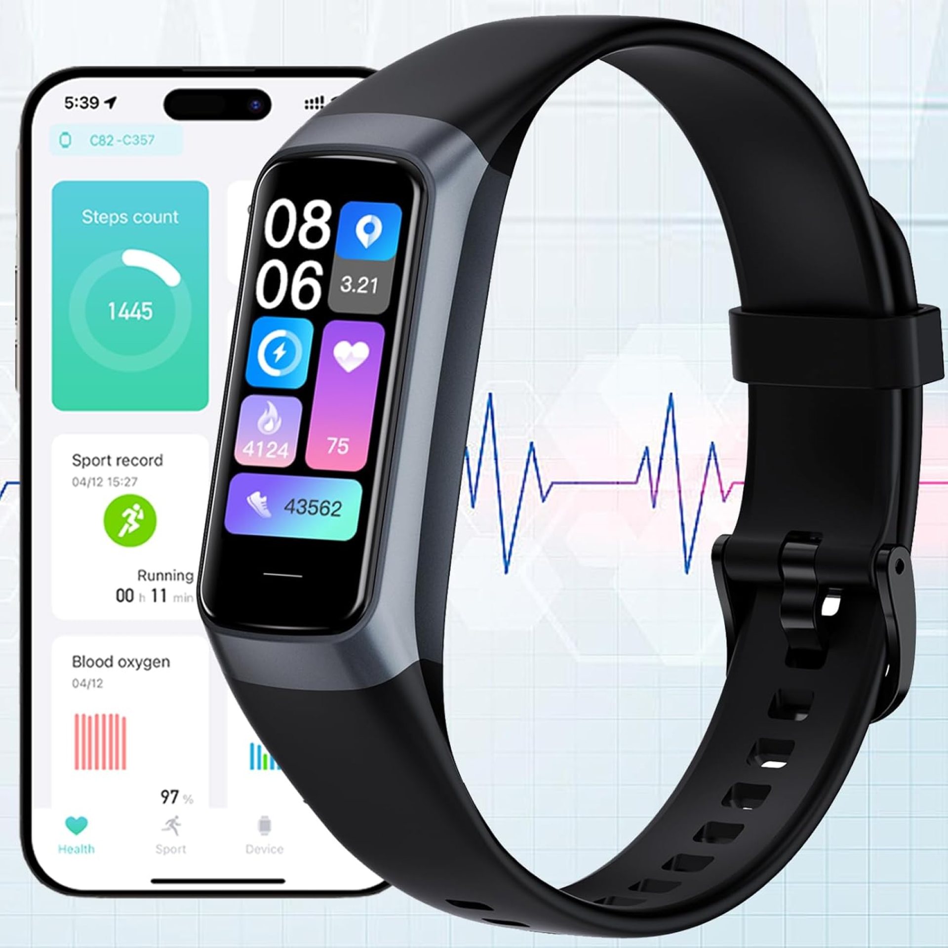 Fitness Tracker Watch, Smart Watch with Blood Pressure Heart Rate Sleep IP67 Waterproof Health Watch Fitness Activity Tracker Watch Step Calorie Counter Pedometer Watch for Men Women Android iOS Phone Fitness Tracker Watch, Smart Watch with Blood Pressure Heart Rate Sleep IP67 Waterproof Health Watch Fitness Activity Tracker Watch Step Calorie Counter Pedometer Watch for Men Women Android iOS Phone