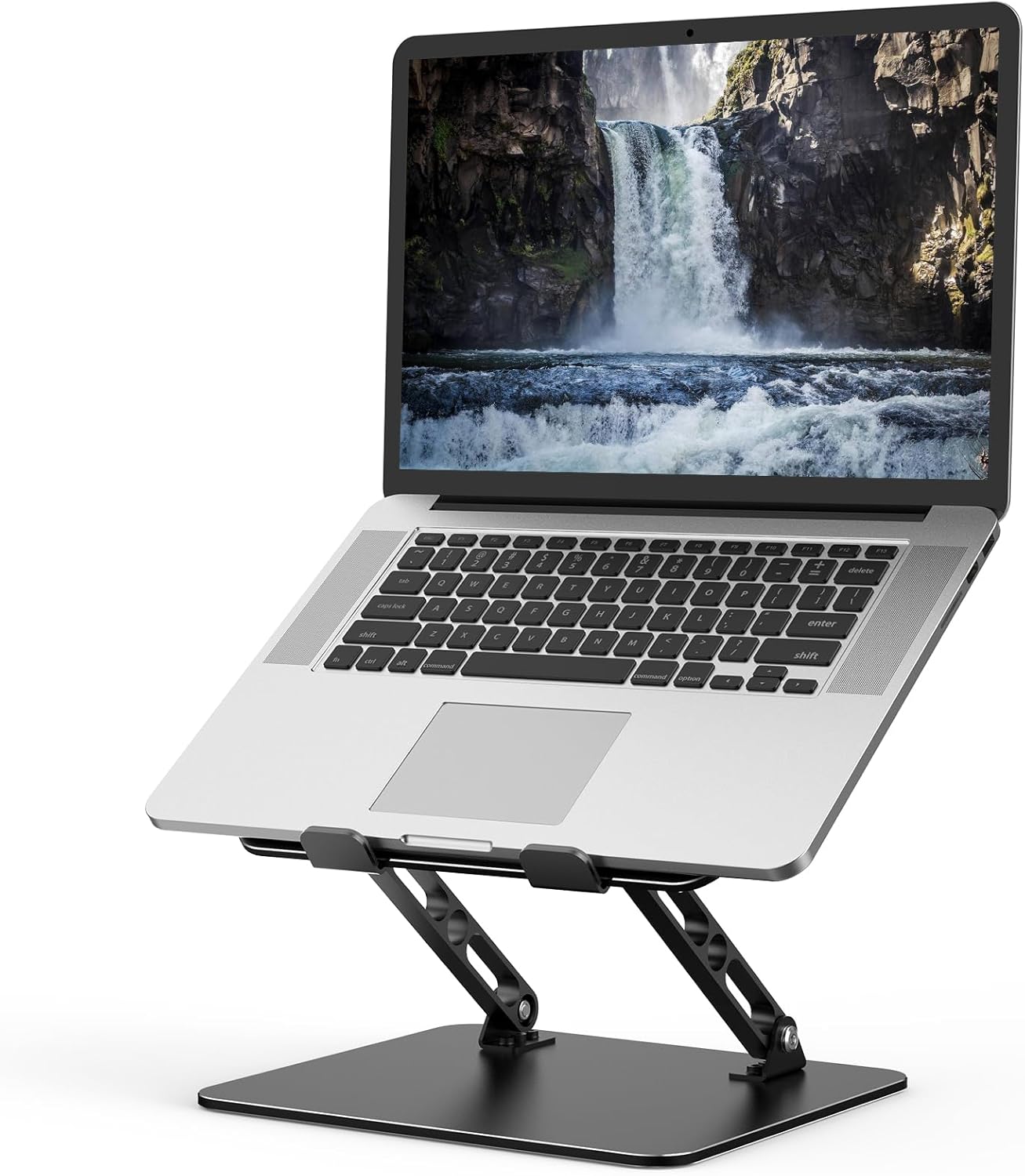 Adjustable Laptop Stand for Desk, Metal Foldable Laptop Riser, Portable Laptop Holder Mount, Ventilated Cooling Computer Notebook Stand Compatible with 10-15.6” Laptops Adjustable Laptop Stand for Desk, Metal Foldable Laptop Riser, Portable Laptop Holder Mount, Ventilated Cooling Computer Notebook Stand Compatible with 10-15.6” Laptops