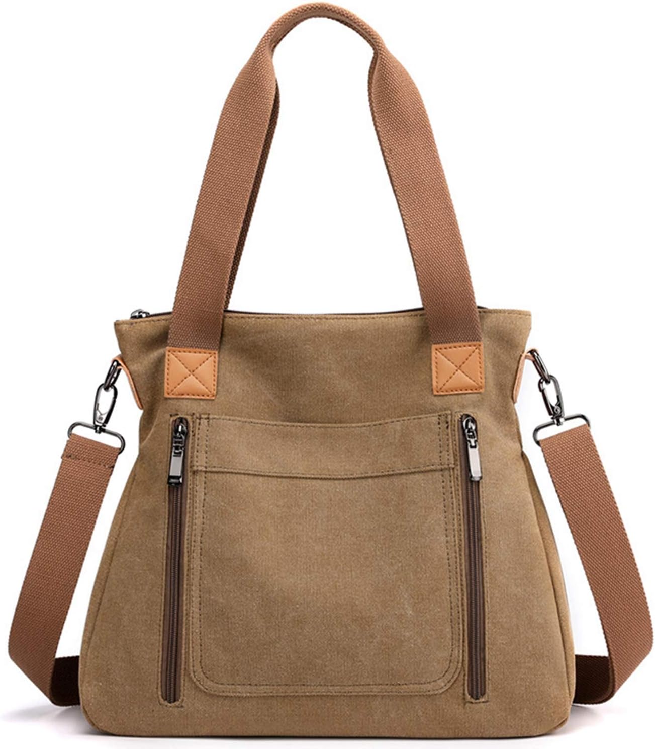 Sunshinejing Women’s Canvas Tote Bag Work Shoulder Crossbody Bags Vintage Multi-pocket Handbags Sunshinejing Women’s Canvas Tote Bag Work Shoulder Crossbody Bags Vintage Multi-pocket Handbags