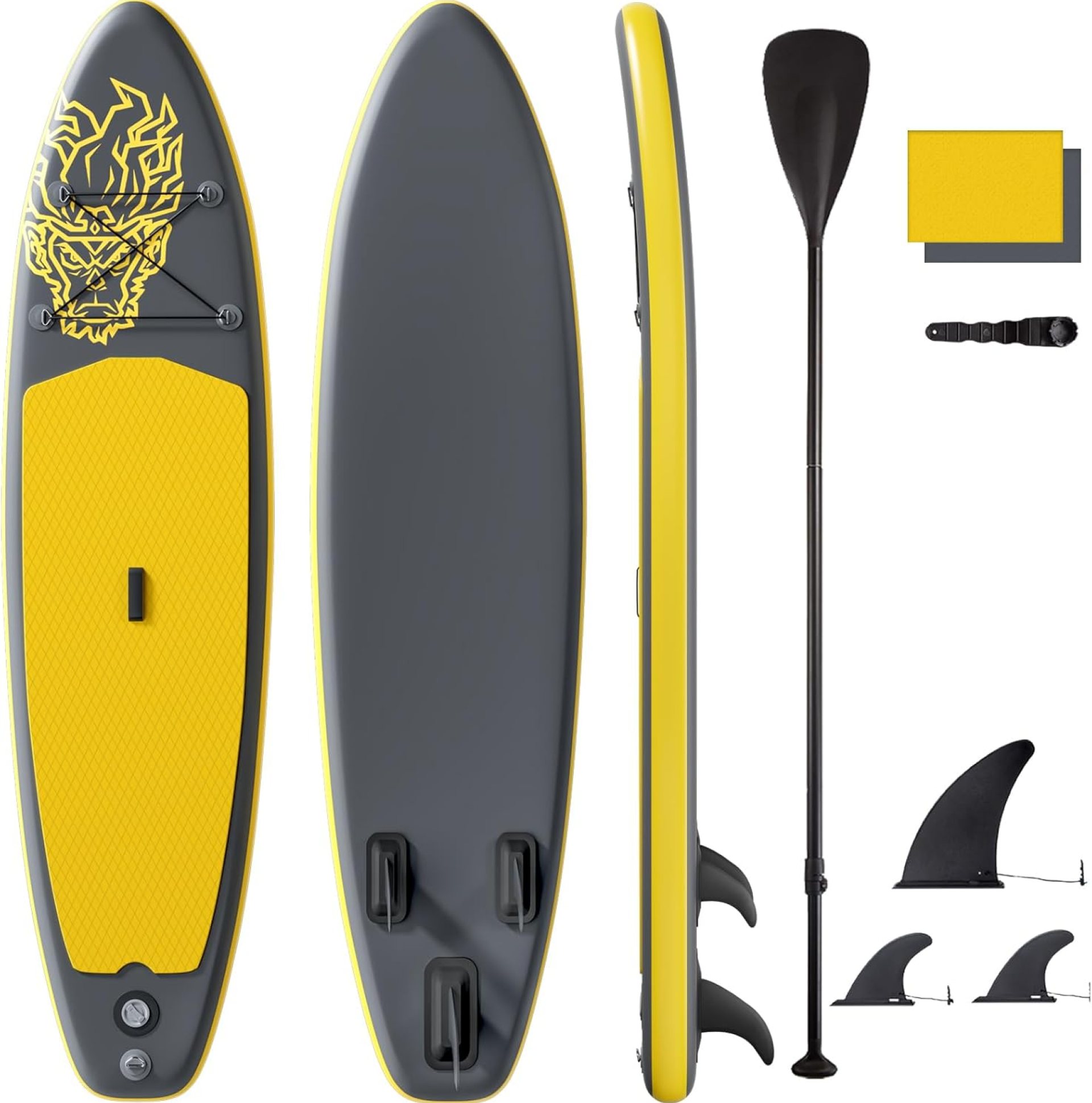 Inflatable Stand Up Paddle Board Ultra-Light Paddleboards for All Skill Levels with SUP Accessories(No Pump), Paddle, 3 Fins, DIY Repair Kit Inflatable Stand Up Paddle Board Ultra-Light Paddleboards for All Skill Levels with SUP Accessories(No Pump), Paddle, 3 Fins, DIY Repair Kit