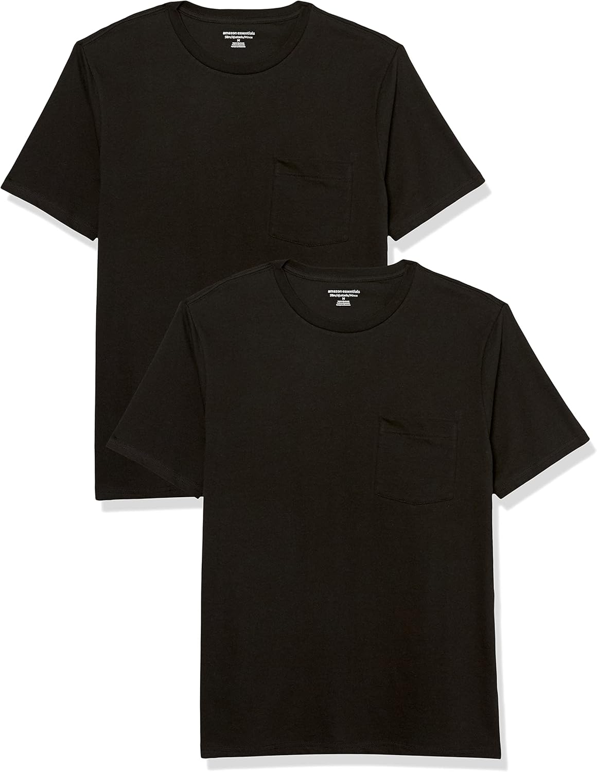 Amazon Essentials Men’s T-Shirts, Short-Sleeve Crewneck Pocket, Cotton, 2-Pack Amazon Essentials Men’s T-Shirts, Short-Sleeve Crewneck Pocket, Cotton, 2-Pack