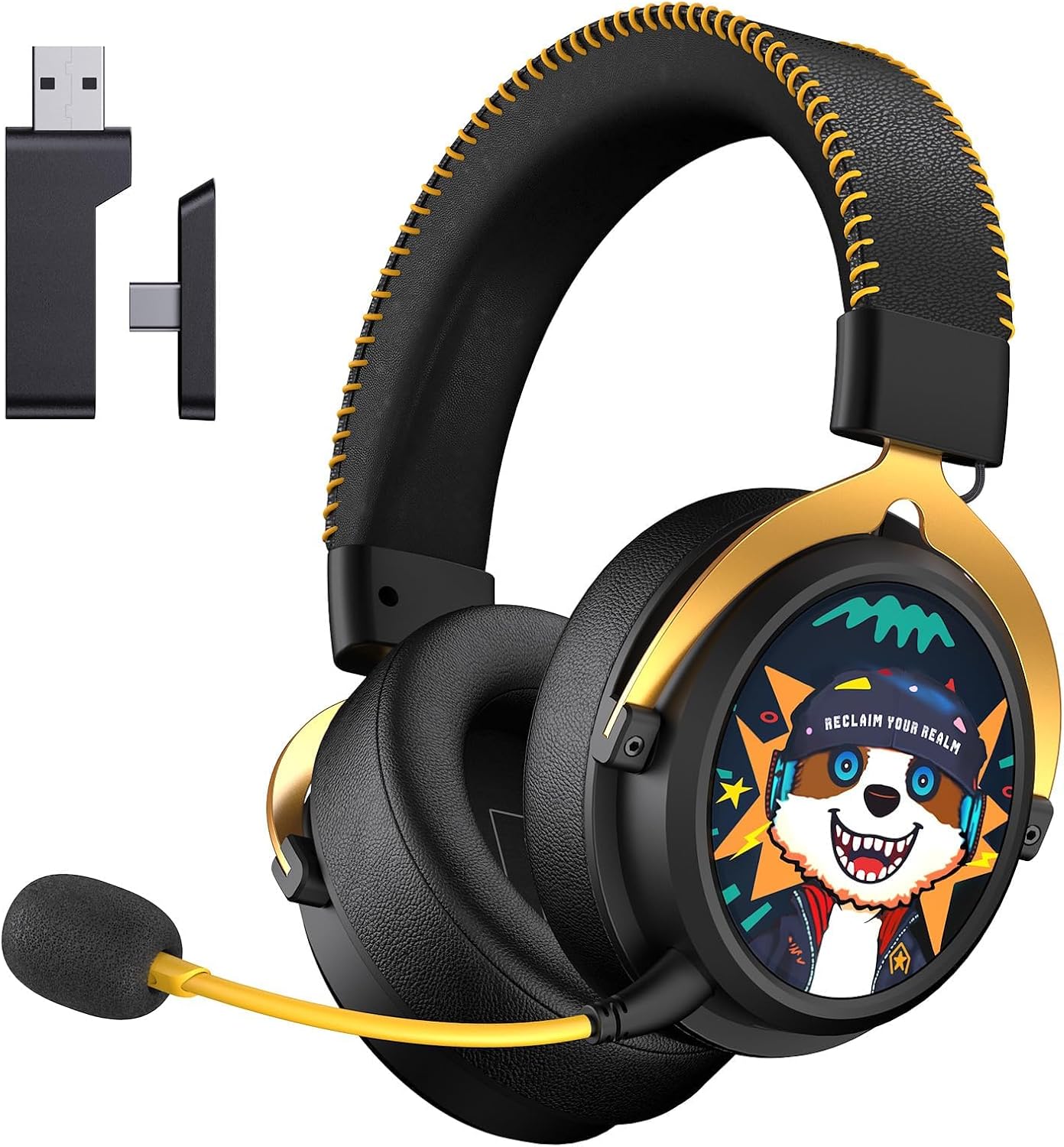 2.4GHz Wireless Gaming Headset for PS5, PS4, PC, Switch, 7.1 Surround Sound, Bluetooth 5.4 Gaming Headphones for Phone, Pad, Laptop, 6mm Noise Canceling Mic, Bio-Dynamic Stereo Sound – Black 2.4GHz Wireless Gaming Headset for PS5, PS4, PC, Switch, 7.1 Surround Sound, Bluetooth 5.4 Gaming Headphones for Phone, Pad, Laptop, 6mm Noise Canceling Mic, Bio-Dynamic Stereo Sound – Black
