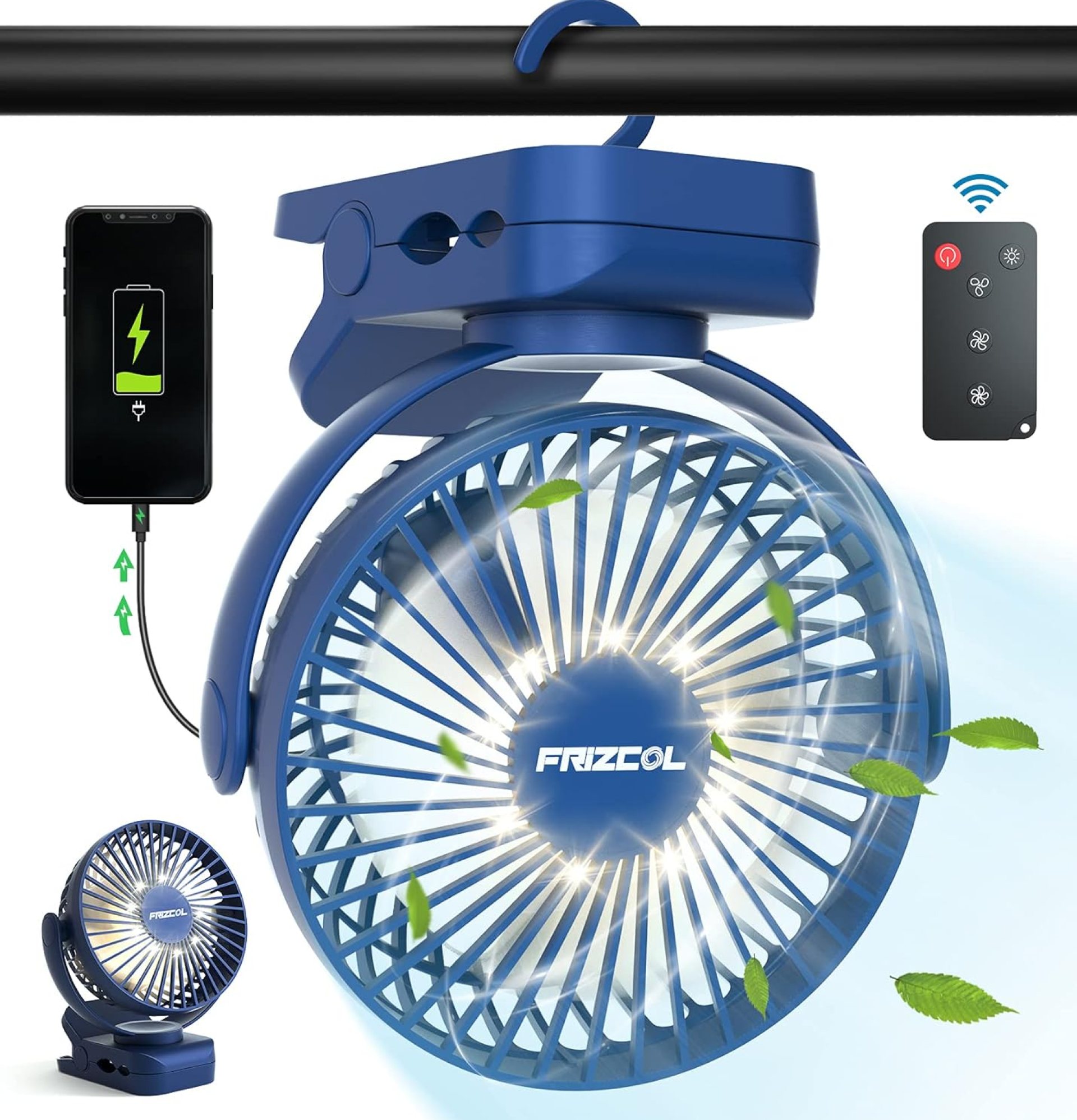 Clip on Fan 65 Hours Portable Desk Fan Rechargeable with LED Lights & Hooks 12000 Capacity Battery Operated Fan with Clips Small Desk Fan Mini Fans for Tents Travel Outdoor Camping Golf Cart Stroller Clip on Fan 65 Hours Portable Desk Fan Rechargeable with LED Lights & Hooks 12000 Capacity Battery Operated Fan with Clips Small Desk Fan Mini Fans for Tents Travel Outdoor Camping Golf Cart Stroller