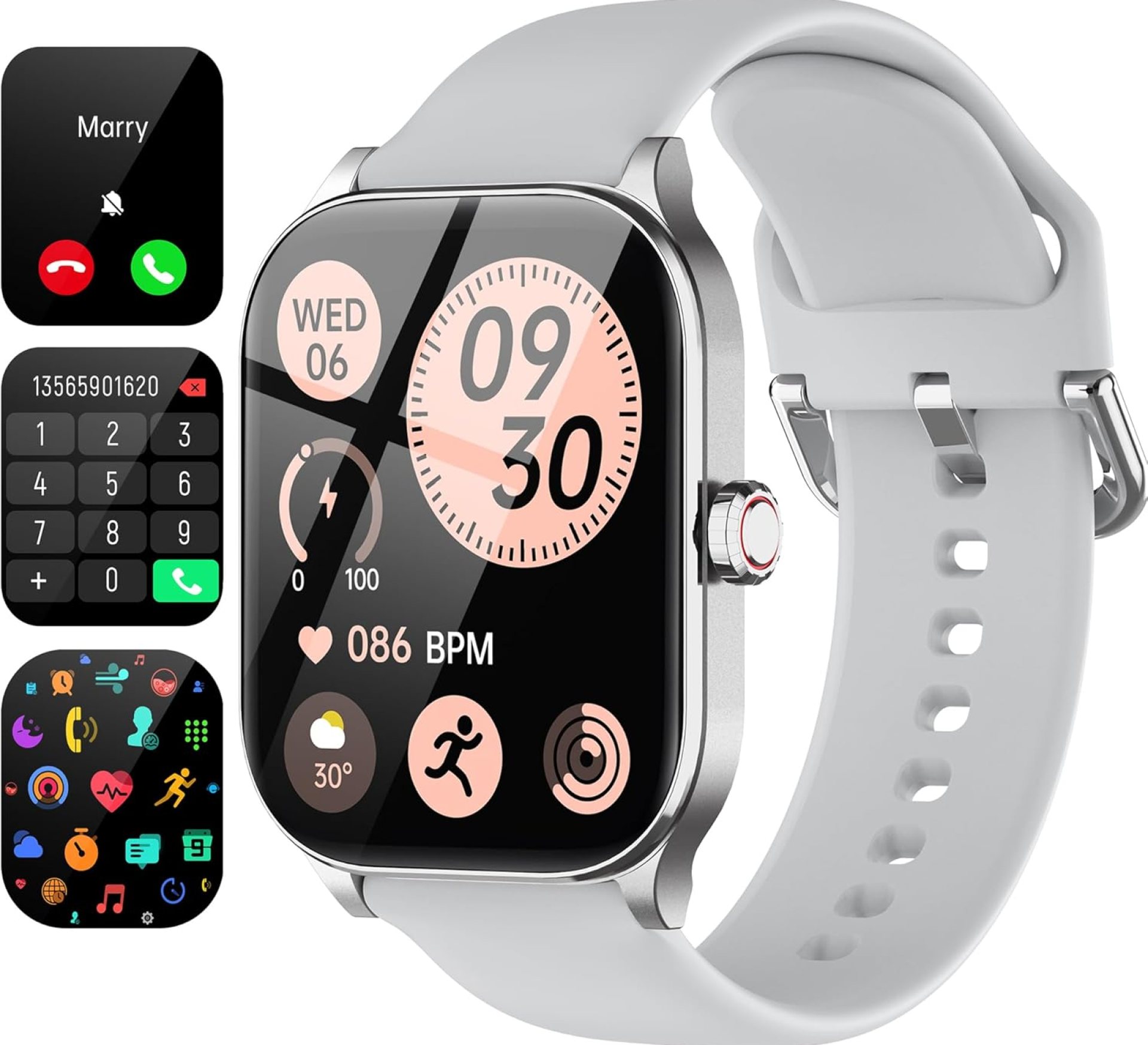 Smart Watch(Answer/Make Call), 2.01″ HD Smartwatch for Women Men, Fitness Tracker with 100+ Sport Modes, IP68 Waterproof, Heart Rate/Sleep/Spo2 Monitor, Activity Tracker for Android and iPhone Smart Watch(Answer/Make Call), 2.01″ HD Smartwatch for Women Men, Fitness Tracker with 100+ Sport Modes, IP68 Waterproof, Heart Rate/Sleep/Spo2 Monitor, Activity Tracker for Android and iPhone