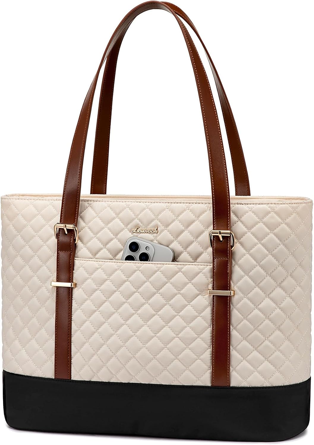 LOVEVOOK Laptop Bag for Women, 15.6 Inch Work Tote Computer Bag With Large Cup Holder, Lightweight Large Laptop Briefcase for Travel, Bussiness, Teacher LOVEVOOK Laptop Bag for Women, 15.6 Inch Work Tote Computer Bag With Large Cup Holder, Lightweight Large Laptop Briefcase for Travel, Bussiness, Teacher