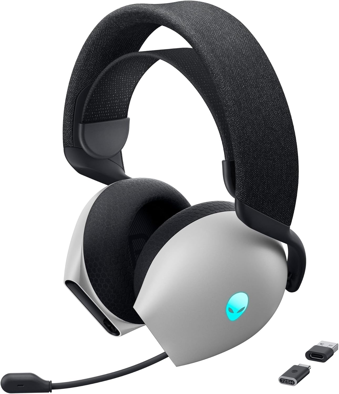 Alienware Tri-Mode Wireless Gaming Headset AW725H – Wired/Wireless, Bluetooth 5.3, Audio Output – 20 Hz, Mini-Phone (3.5mm), Battery Talk Time Up to 55 Hrs (Bluetooth), Lunar Light Alienware Tri-Mode Wireless Gaming Headset AW725H – Wired/Wireless, Bluetooth 5.3, Audio Output – 20 Hz, Mini-Phone (3.5mm), Battery Talk Time Up to 55 Hrs (Bluetooth), Lunar Light