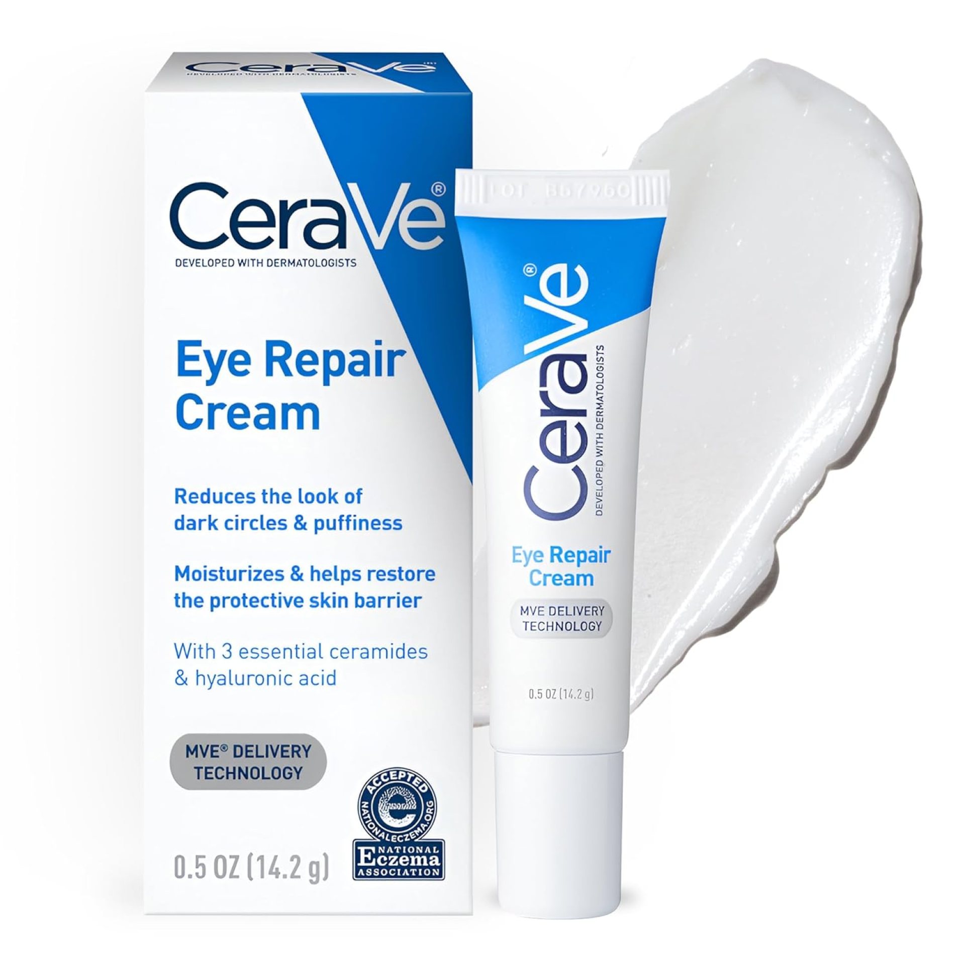 CeraVe Eye Repair Cream, Under Eye Cream For Puffiness And Bags Under Eyes, Hyaluronic Acid + Niacinamide + Marine Botanical Complex, Oil Free & Opthalmologist Tested CeraVe Eye Repair Cream, Under Eye Cream For Puffiness And Bags Under Eyes, Hyaluronic Acid + Niacinamide + Marine Botanical Complex, Oil Free & Opthalmologist Tested