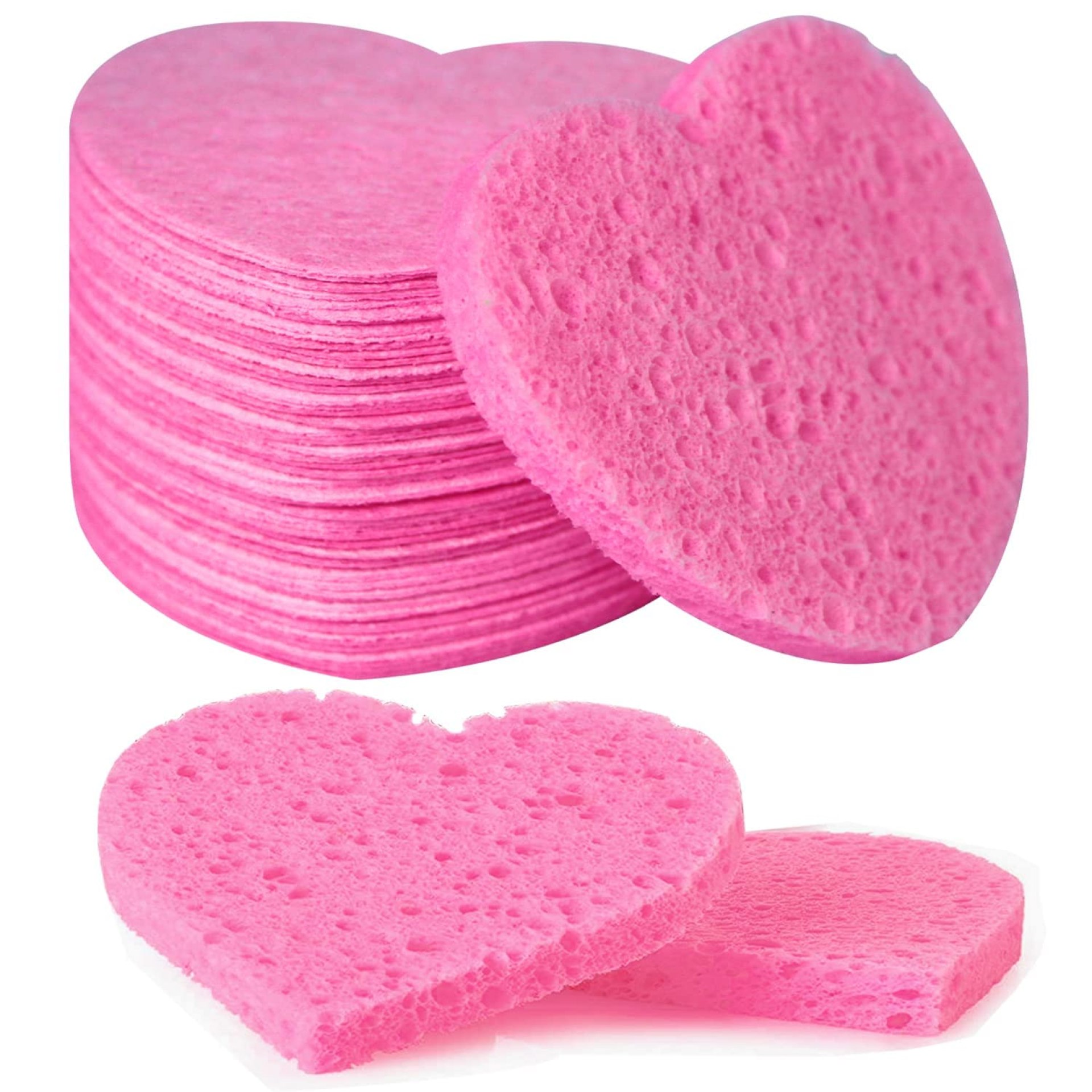 50-Count Facial Sponges Compressed, 100% Natural Cellulose Face Sponge Professional Cosmetic Spa Sponges for Face Cleansing, Exfoliating Mask, Makeup Removal for Travel and Home, Pink 50-Count Facial Sponges Compressed, 100% Natural Cellulose Face Sponge Professional Cosmetic Spa Sponges for Face Cleansing, Exfoliating Mask, Makeup Removal for Travel and Home, Pink