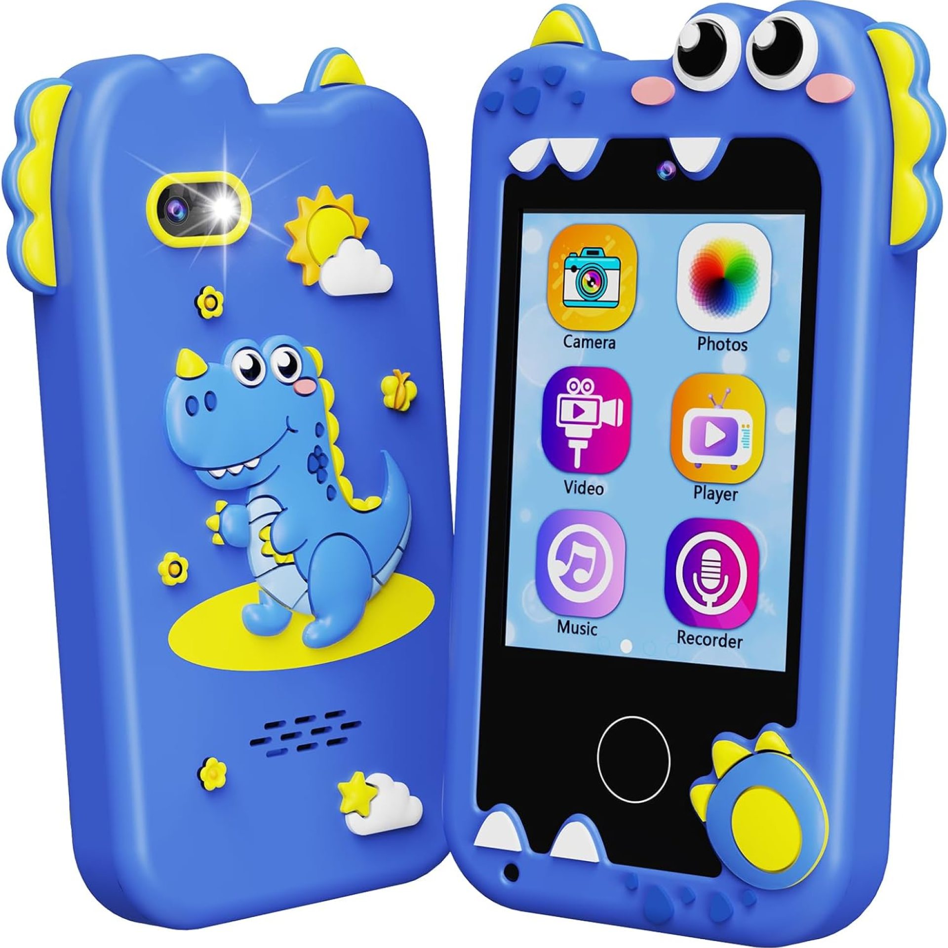 Kikidex Kids Phone for Girls,Toys for Boys Girls Age 3-10 Christmas Birthday Gifts,Touchscreen Kids Toy Cell Phone with Dual Camera,Puzzle Game, Music Player(Blue) Kikidex Kids Phone for Girls,Toys for Boys Girls Age 3-10 Christmas Birthday Gifts,Touchscreen Kids Toy Cell Phone with Dual Camera,Puzzle Game, Music Player(Blue)