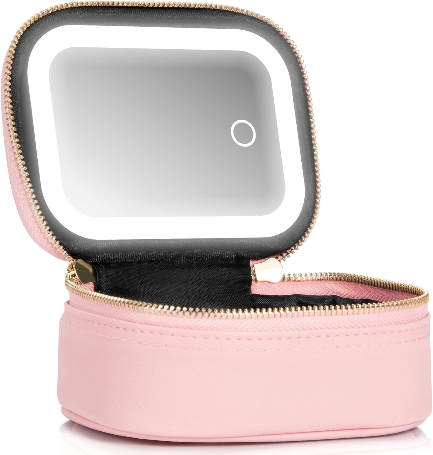 Small Makeup Bag Travel Train Case with Mirror and Light Mini Travel Makeup Train Case Cosmetic Organizer 3 Adjustable Brightness Toiletry Bag Portable Artist Storage Small Makeup Bag Travel Train Case with Mirror and Light Mini Travel Makeup Train Case Cosmetic Organizer 3 Adjustable Brightness Toiletry Bag Portable Artist Storage