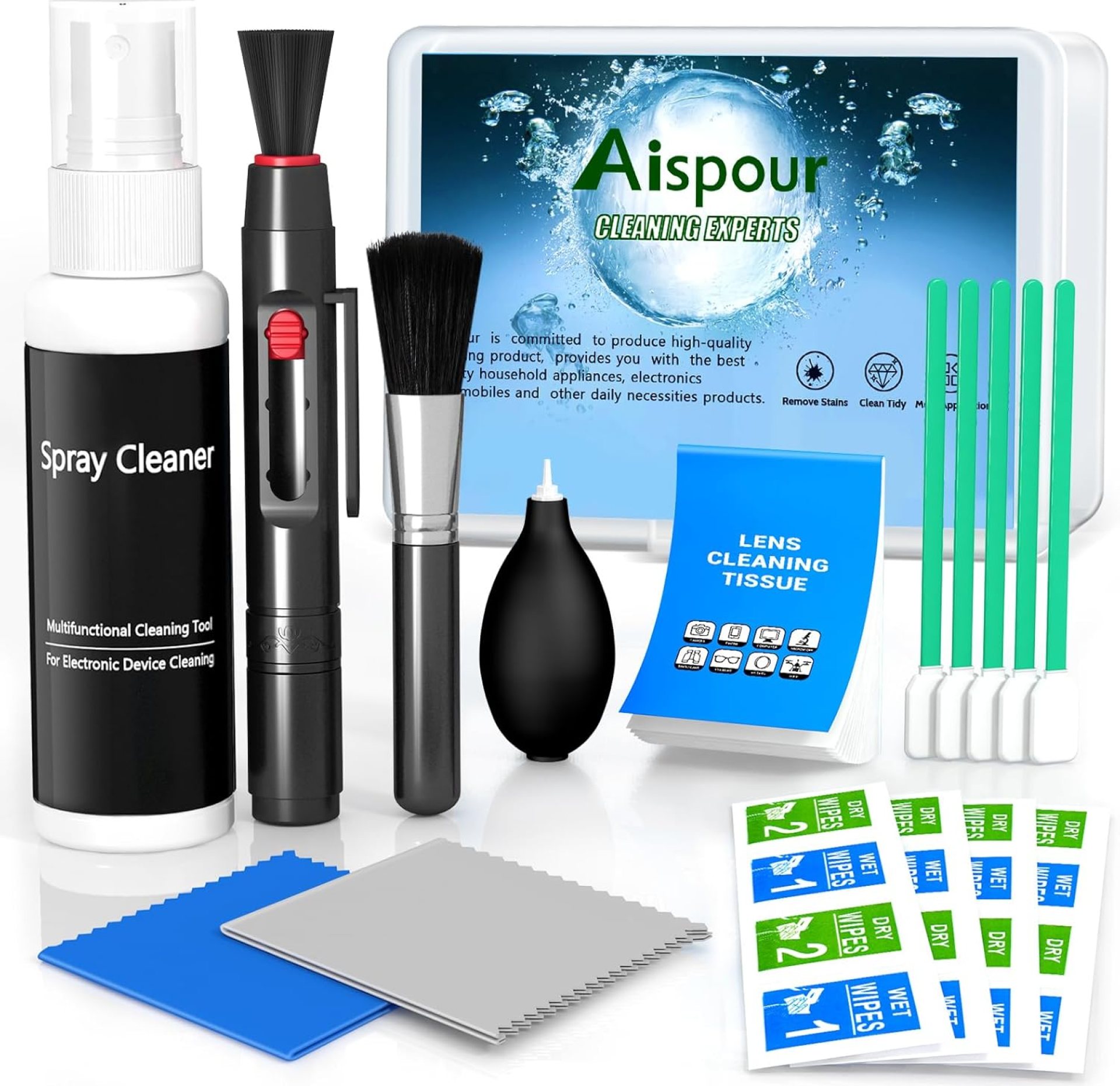 Camera Lens Cleaning Kit, 10-in-1 Camera Cleaning Kit, Camera Lens Cleaner and Camera Accessories, Includes Lens Cleaning Kit/Lens Cleaner/Lens Cleaning Pen/Soft Brush Camera Lens Cleaning Kit, 10-in-1 Camera Cleaning Kit, Camera Lens Cleaner and Camera Accessories, Includes Lens Cleaning Kit/Lens Cleaner/Lens Cleaning Pen/Soft Brush