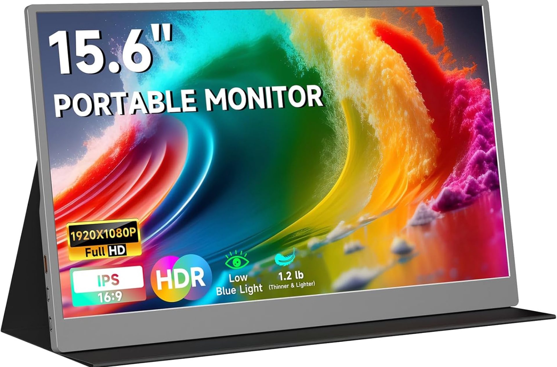 AYY Portable Monitor 15.6inch 1080P FHD, USB-C HDMI Computer Display, HDR IPS Gaming Monitor w/Premium Smart Cover & Screen Protector, Dual Speakers, for Laptop PC MAC Phone PS4 Xbox Switch, Grey AYY Portable Monitor 15.6inch 1080P FHD, USB-C HDMI Computer Display, HDR IPS Gaming Monitor w/Premium Smart Cover & Screen Protector, Dual Speakers, for Laptop PC MAC Phone PS4 Xbox Switch, Grey
