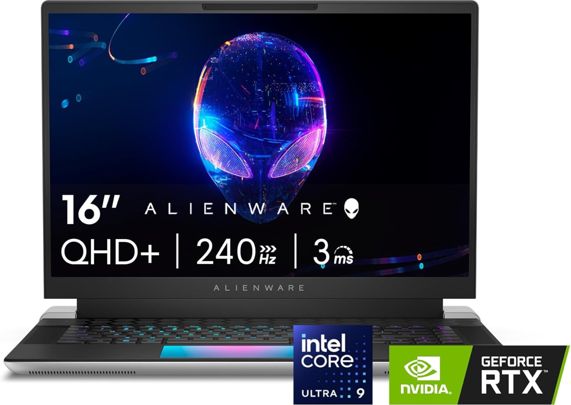 Alienware X16 R2 Gaming Laptop – 16-inch QHD+ 240Hz 3ms Display, Intel Core Ultra 9-185H, 32GB LPDDR5X RAM, 1TB SSD, NVIDIA GeForce RTX 4080 12GB GDDR6, Windows 11 Home, Onsite Service – Lunar Silver Alienware X16 R2 Gaming Laptop – 16-inch QHD+ 240Hz 3ms Display, Intel Core Ultra 9-185H, 32GB LPDDR5X RAM, 1TB SSD, NVIDIA GeForce RTX 4080 12GB GDDR6, Windows 11 Home, Onsite Service – Lunar Silver