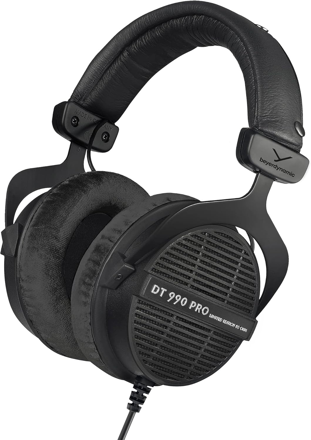 beyerdynamic Dt 990 Pro Over-Ear Studio Monitor Headphones – Open-Back Stereo Construction, Wired (80 Ohm, Black (Limited Edition)) beyerdynamic Dt 990 Pro Over-Ear Studio Monitor Headphones – Open-Back Stereo Construction, Wired (80 Ohm, Black (Limited Edition))