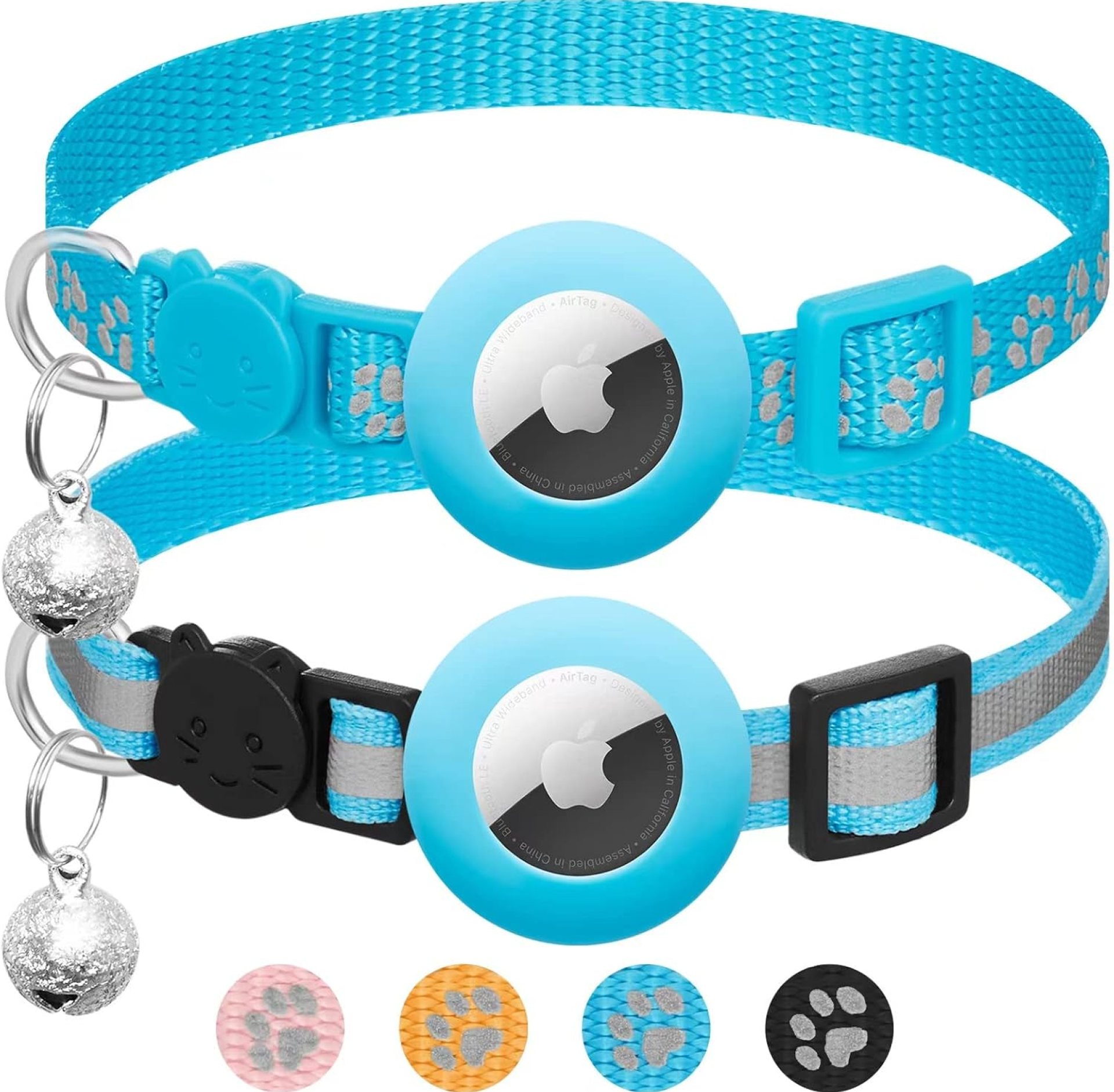 2 Pack Airtag Cat Collar Breakaway with Bell,Reflective Kitten Collar with Apple Airtag Cat Collar Holder,Adjustable 7-12In,Safety Buckle for Girl Boy Cats,Pet Supplies,Accessories,Gifts (Blue) 2 Pack Airtag Cat Collar Breakaway with Bell,Reflective Kitten Collar with Apple Airtag Cat Collar Holder,Adjustable 7-12In,Safety Buckle for Girl Boy Cats,Pet Supplies,Accessories,Gifts (Blue)