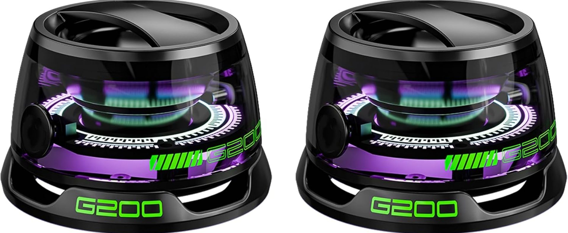2 Pcs Magnetic Bluetooth Speaker,Multifunctional Portable G200 Speaker with Multi RGB Color Light Show-3D Surround Sound Effect,Phone Stand for iPhone, Android, TWS Pairing (Black+Black) 2 Pcs Magnetic Bluetooth Speaker,Multifunctional Portable G200 Speaker with Multi RGB Color Light Show-3D Surround Sound Effect,Phone Stand for iPhone, Android, TWS Pairing (Black+Black)