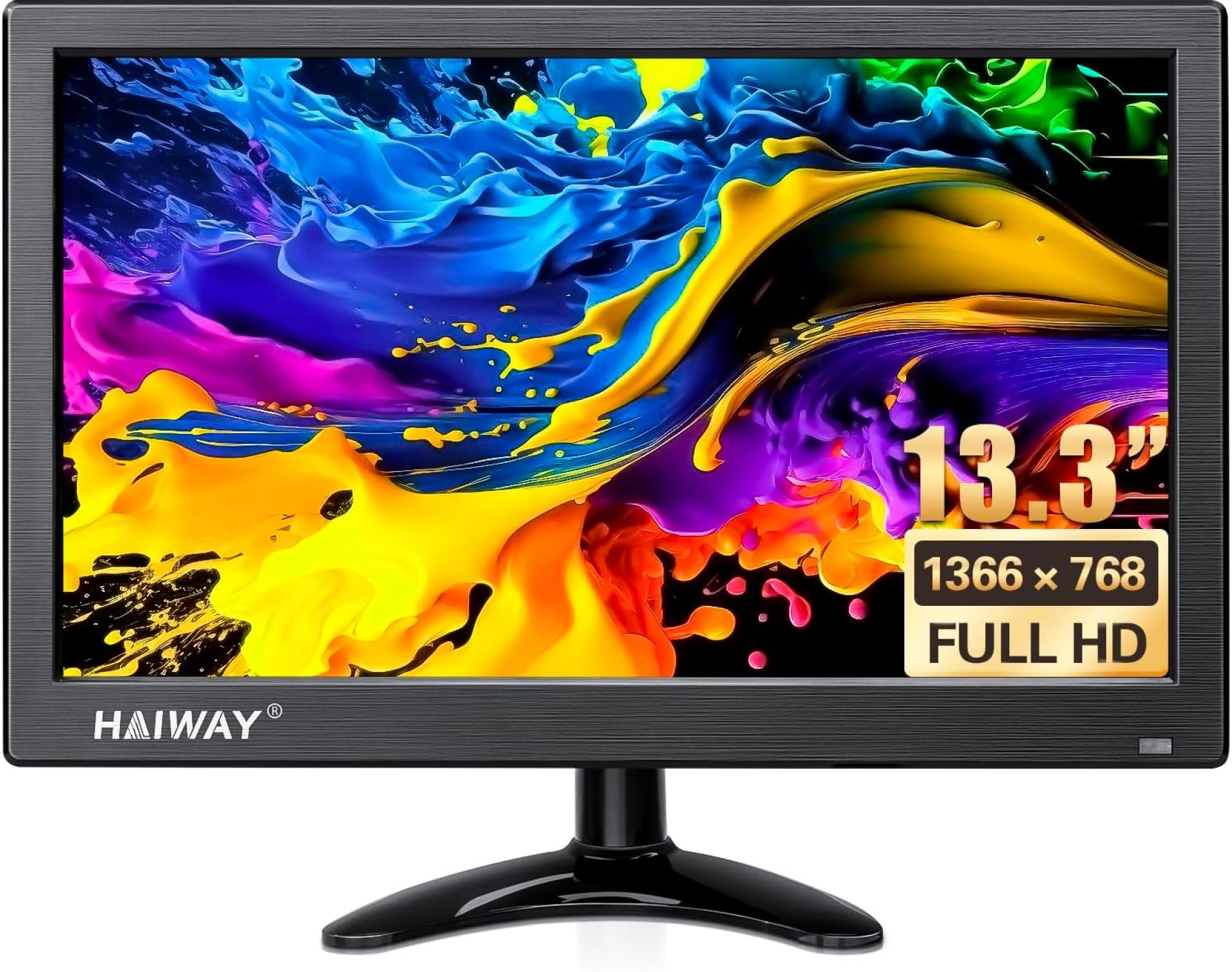 13.3 inch Security Monitor, 1366×768 LED Monitor Small HDMI Monitors with Remote Control Built-in Speakers, Mini Monitors HDMI VGA AV BNC USB Input for CCTV Raspberry Pi PC Fire Stick Gaming 13.3 inch Security Monitor, 1366×768 LED Monitor Small HDMI Monitors with Remote Control Built-in Speakers, Mini Monitors HDMI VGA AV BNC USB Input for CCTV Raspberry Pi PC Fire Stick Gaming