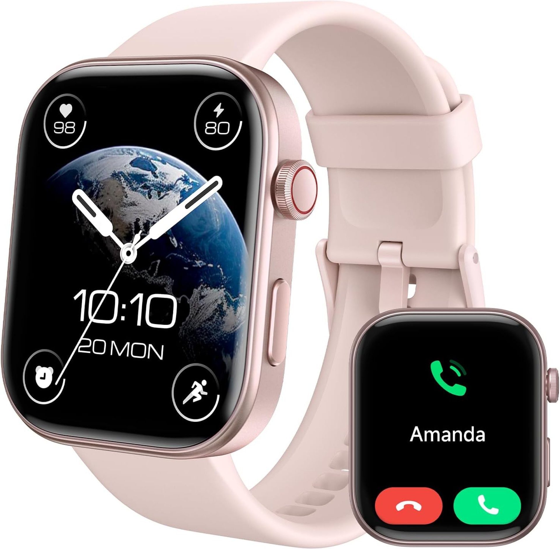 Smart Watches for Women for Android iPhone, 1.99″ AMOLED Screen Fitness Watch with Bluetooth Call (Make/Answer), Heart Rate/SpO2/Sleep Monitor, 3ATM Waterproof, 12 Days Battery, 105 Sport Modes Smart Watches for Women for Android iPhone, 1.99″ AMOLED Screen Fitness Watch with Bluetooth Call (Make/Answer), Heart Rate/SpO2/Sleep Monitor, 3ATM Waterproof, 12 Days Battery, 105 Sport Modes