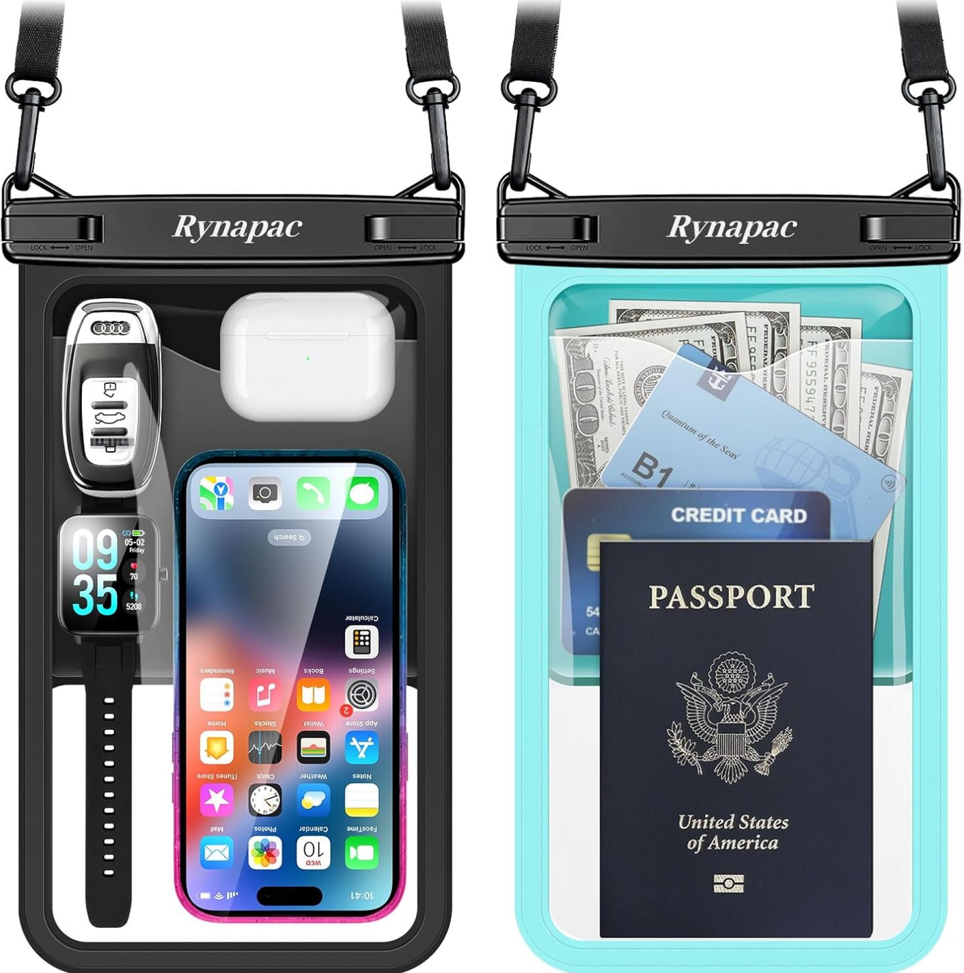 2 Pack Waterproof Phone Pouch – 10in Waterproof Phone Case with Lanyard, IPX8 Cellphone Dry Bag Beach Essentials for iPhone 16 15 14 Pro Max, Galaxy S24 S23 S22 Ultra, Cruise Ship Essentials 2 Pack Waterproof Phone Pouch – 10in Waterproof Phone Case with Lanyard, IPX8 Cellphone Dry Bag Beach Essentials for iPhone 16 15 14 Pro Max, Galaxy S24 S23 S22 Ultra, Cruise Ship Essentials