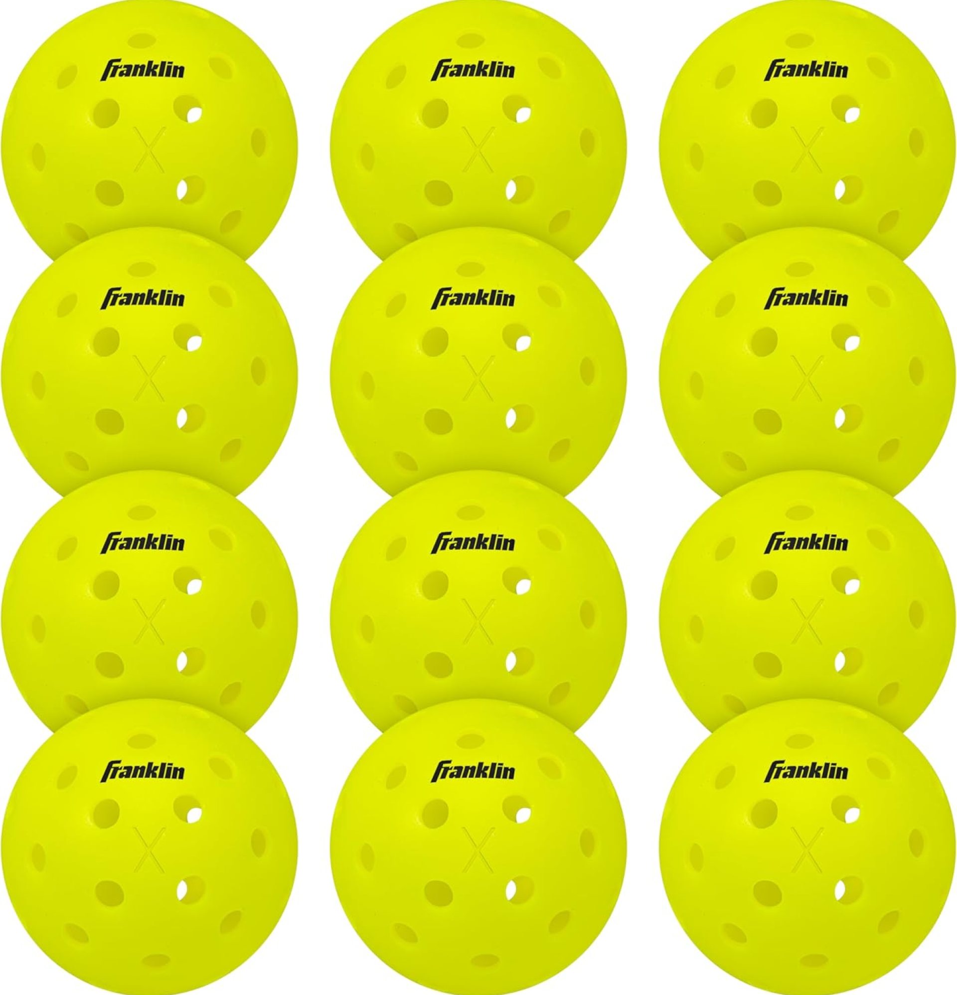 Franklin Sports X-40 Outdoor Pickleballs – Official Ball of USA Pickleball, APP Tour + Pickleball US Open – 3 Packs, 12 Packs, 36 Pickleball Buckets, 50, 100 + 400 Bulk Packs of Regulation Pickleballs Franklin Sports X-40 Outdoor Pickleballs – Official Ball of USA Pickleball, APP Tour + Pickleball US Open – 3 Packs, 12 Packs, 36 Pickleball Buckets, 50, 100 + 400 Bulk Packs of Regulation Pickleballs