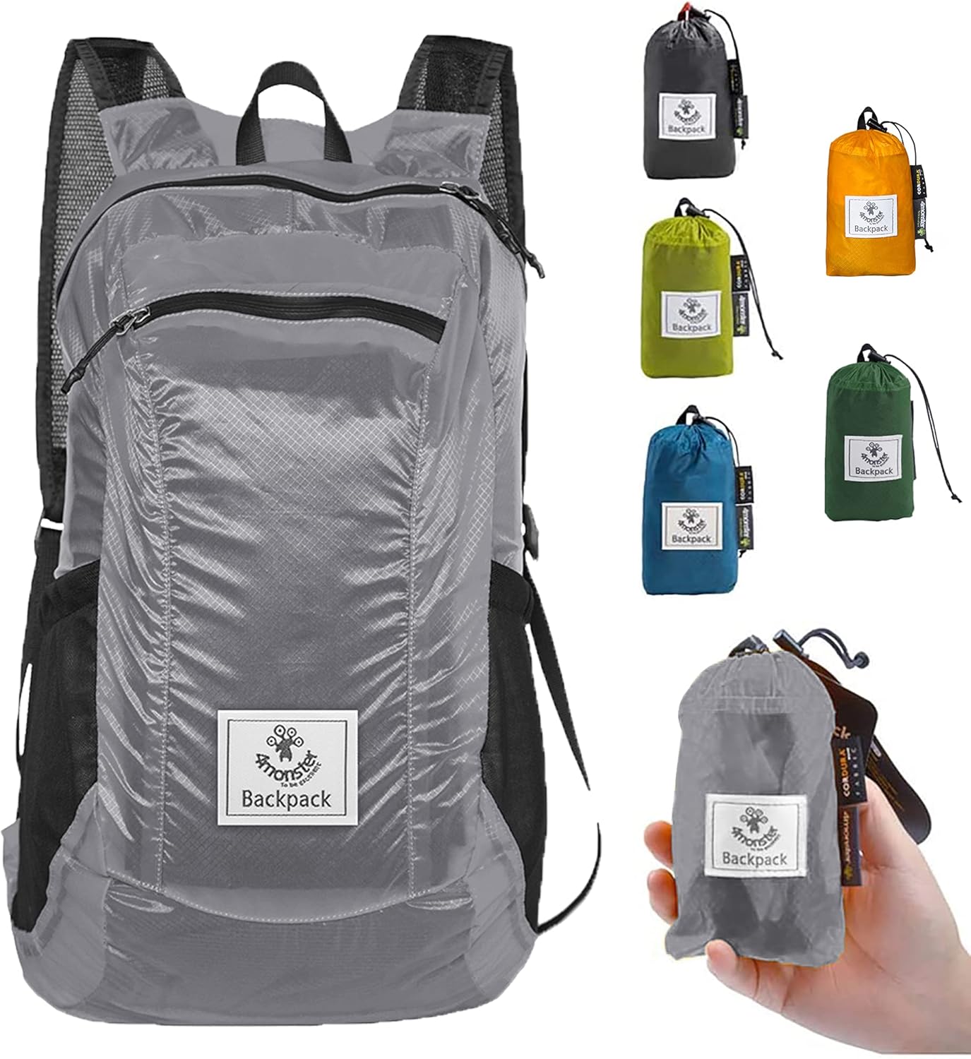 4Monster Hiking Daypack,Water Resistant Lightweight Packable Backpack for Travel Camping Outdoor 4Monster Hiking Daypack,Water Resistant Lightweight Packable Backpack for Travel Camping Outdoor