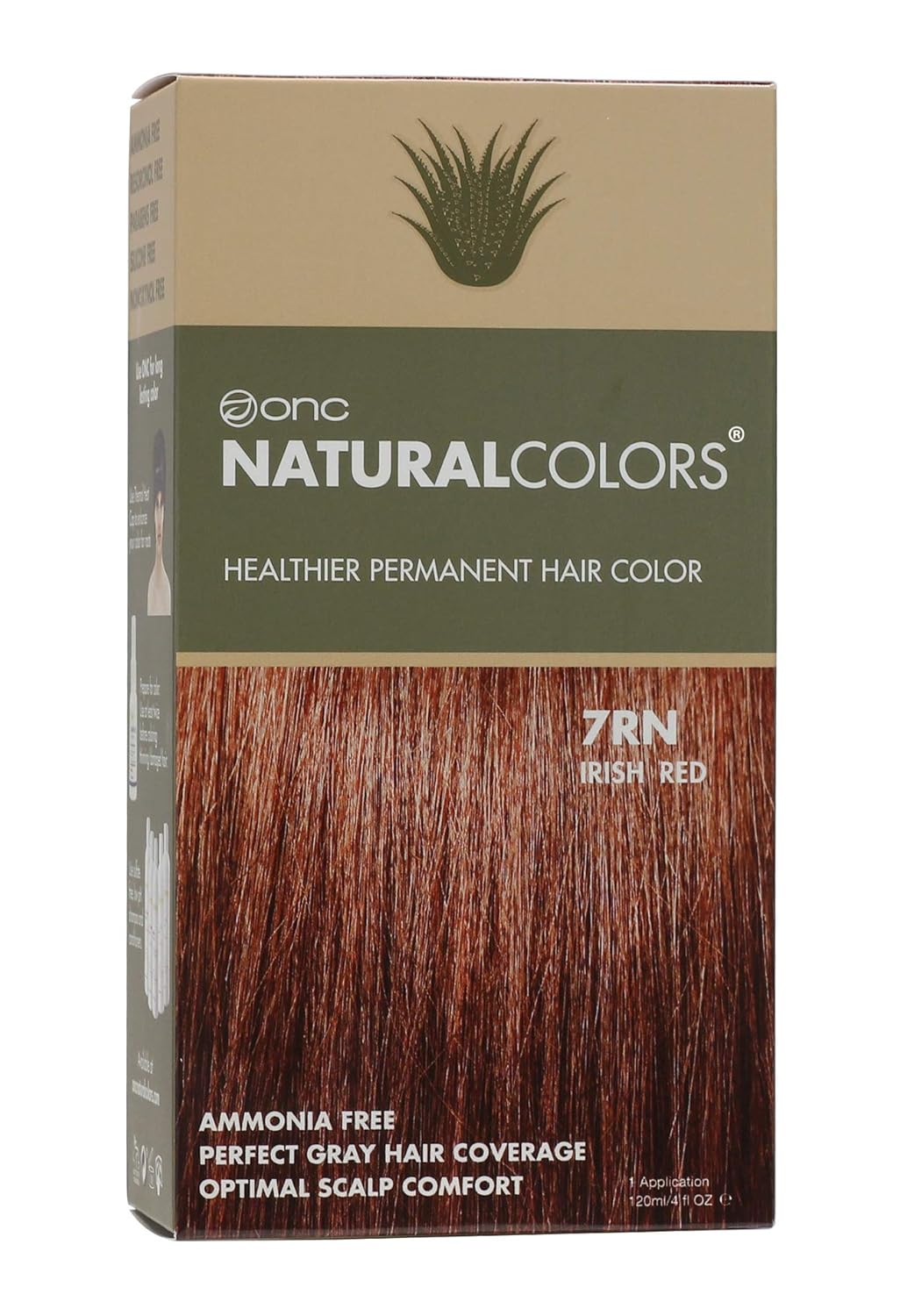(7RN Irish Red) 4 fl. oz. (120 mL) Heat Activated Healthier Permanent Hair Dye with Certified Organic Ingredients, Ammonia Free, Vegan Friendly, 100% Gray Coverage (7RN Irish Red) 4 fl. oz. (120 mL) Heat Activated Healthier Permanent Hair Dye with Certified Organic Ingredients, Ammonia Free, Vegan Friendly, 100% Gray Coverage