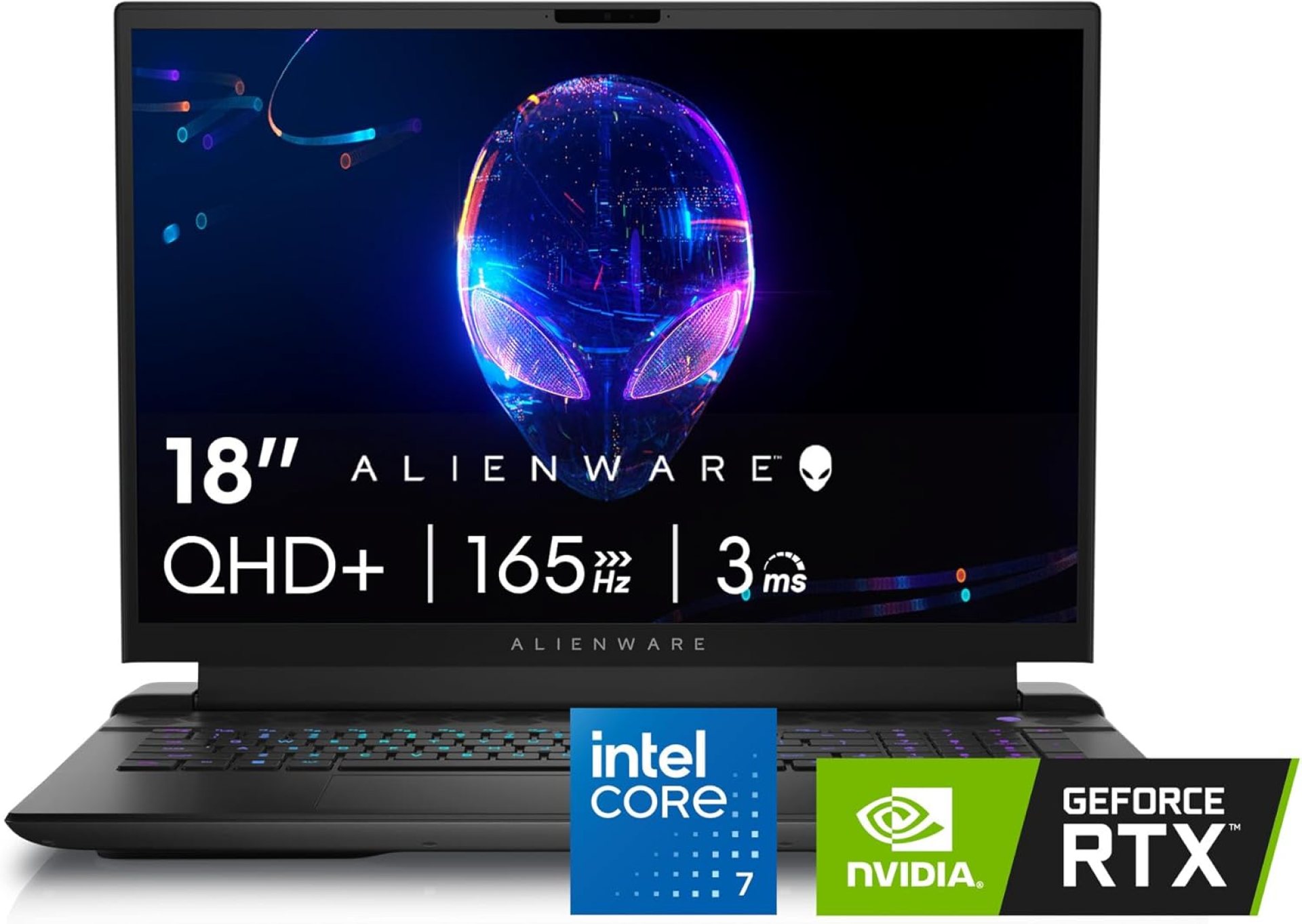 Alienware M18 Gaming Laptop – 18-inch QHD+ 165Hz 3ms Display, Intel Core i7-14700HX, 16GB DDR5 RAM, 1TB SSD, NVIDIA GeForce RTX 4070 8GB GDDR6, Windows 11 Home, Onsite Service – Dark Metallic Moon Alienware M18 Gaming Laptop – 18-inch QHD+ 165Hz 3ms Display, Intel Core i7-14700HX, 16GB DDR5 RAM, 1TB SSD, NVIDIA GeForce RTX 4070 8GB GDDR6, Windows 11 Home, Onsite Service – Dark Metallic Moon