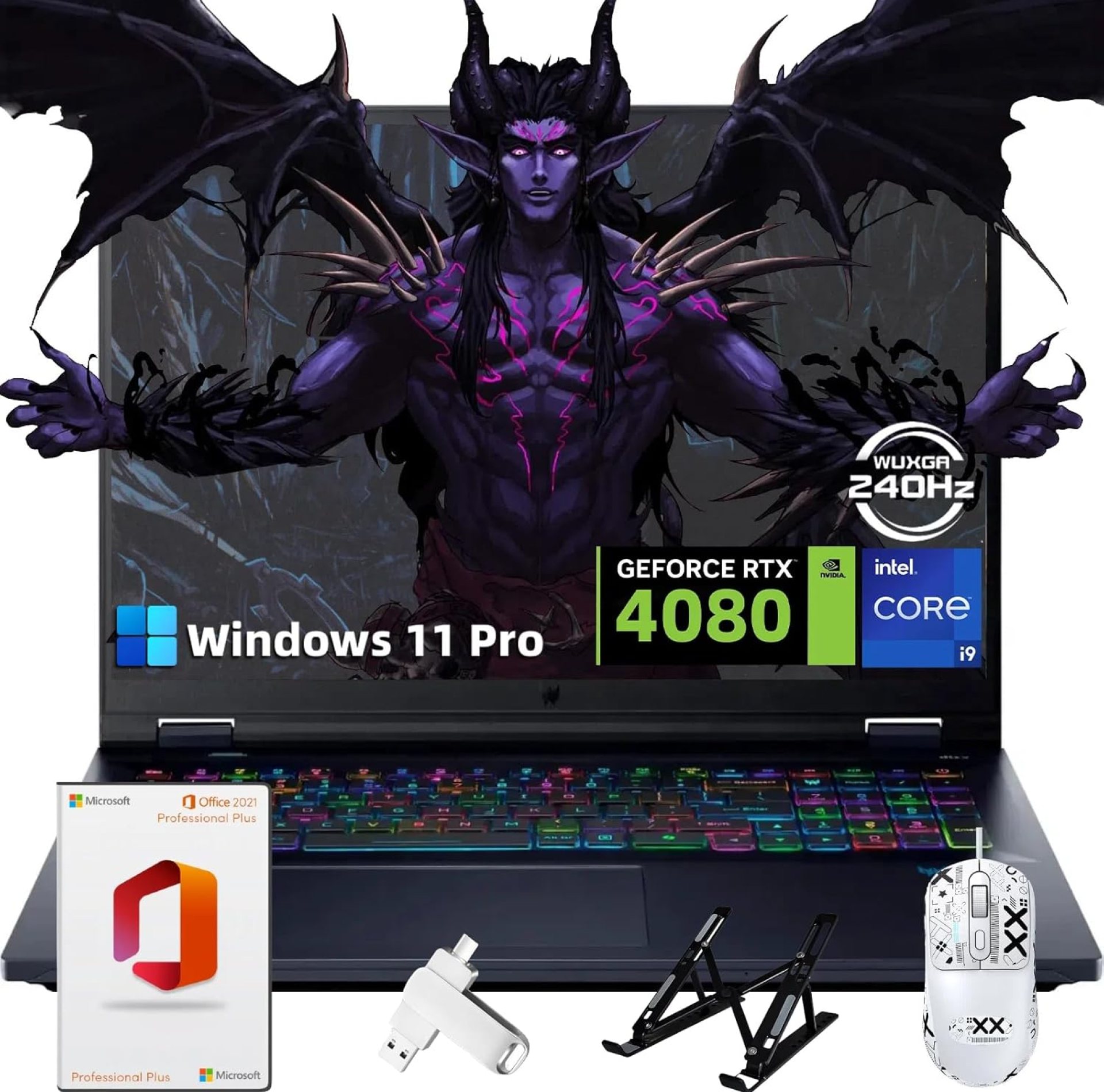 acer Predator Helios 18 Gaming Laptop, 18″ WQXGA 240Hz, Intel i9-14900HX, GeForce RTX 4080, Win 11 Pro & Lifetime Microsoft Office, 64GB DDR5, 4TB SSD, Backlit Keyboard, WiFi 7, w/cefesfy Accessories acer Predator Helios 18 Gaming Laptop, 18″ WQXGA 240Hz, Intel i9-14900HX, GeForce RTX 4080, Win 11 Pro & Lifetime Microsoft Office, 64GB DDR5, 4TB SSD, Backlit Keyboard, WiFi 7, w/cefesfy Accessories