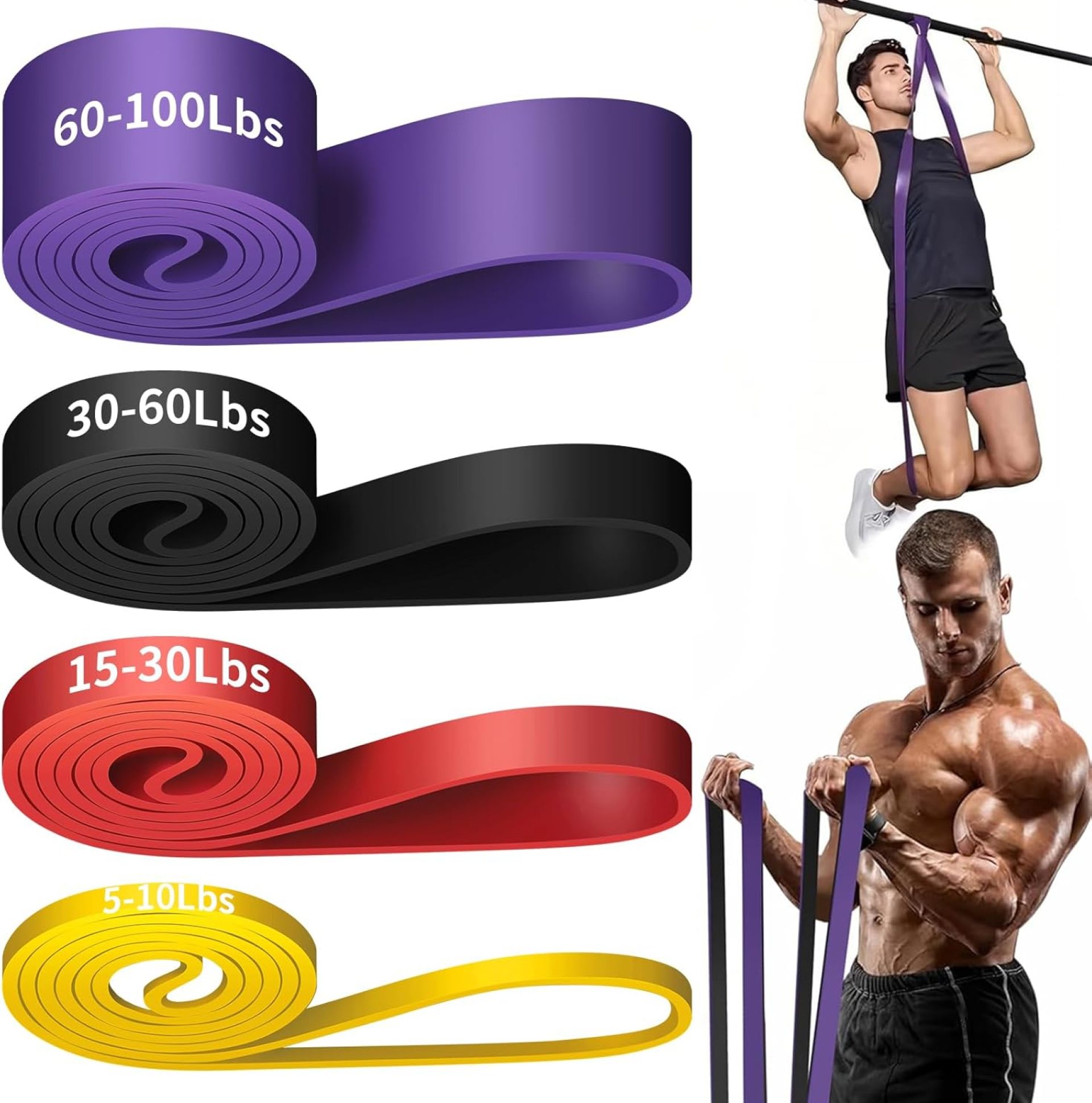 Alllvocles Resistance Band, Pull Up Bands, Pull Up Assistance Bands, Workout Bands, Exercise Bands, Resistance Bands Set for Legs, Working Out, Muscle Training, Physical Therapy, Shape Body, Men Women Alllvocles Resistance Band, Pull Up Bands, Pull Up Assistance Bands, Workout Bands, Exercise Bands, Resistance Bands Set for Legs, Working Out, Muscle Training, Physical Therapy, Shape Body, Men Women