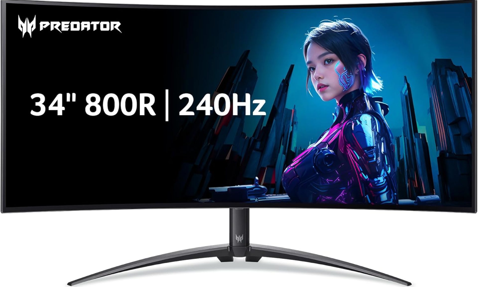 Acer Predator X34 | 34″ UWQHD 3440 x 2440 OLED 800R Curved Gaming Monitor | AMD FreeSync Premium Pro | 240Hz | 0.01ms | VESA DisplayHDR True Black 400 | KVM Switch | USB Type-C, DP 1.4 & 2 x HDMI 2.1 Acer Predator X34 | 34″ UWQHD 3440 x 2440 OLED 800R Curved Gaming Monitor | AMD FreeSync Premium Pro | 240Hz | 0.01ms | VESA DisplayHDR True Black 400 | KVM Switch | USB Type-C, DP 1.4 & 2 x HDMI 2.1