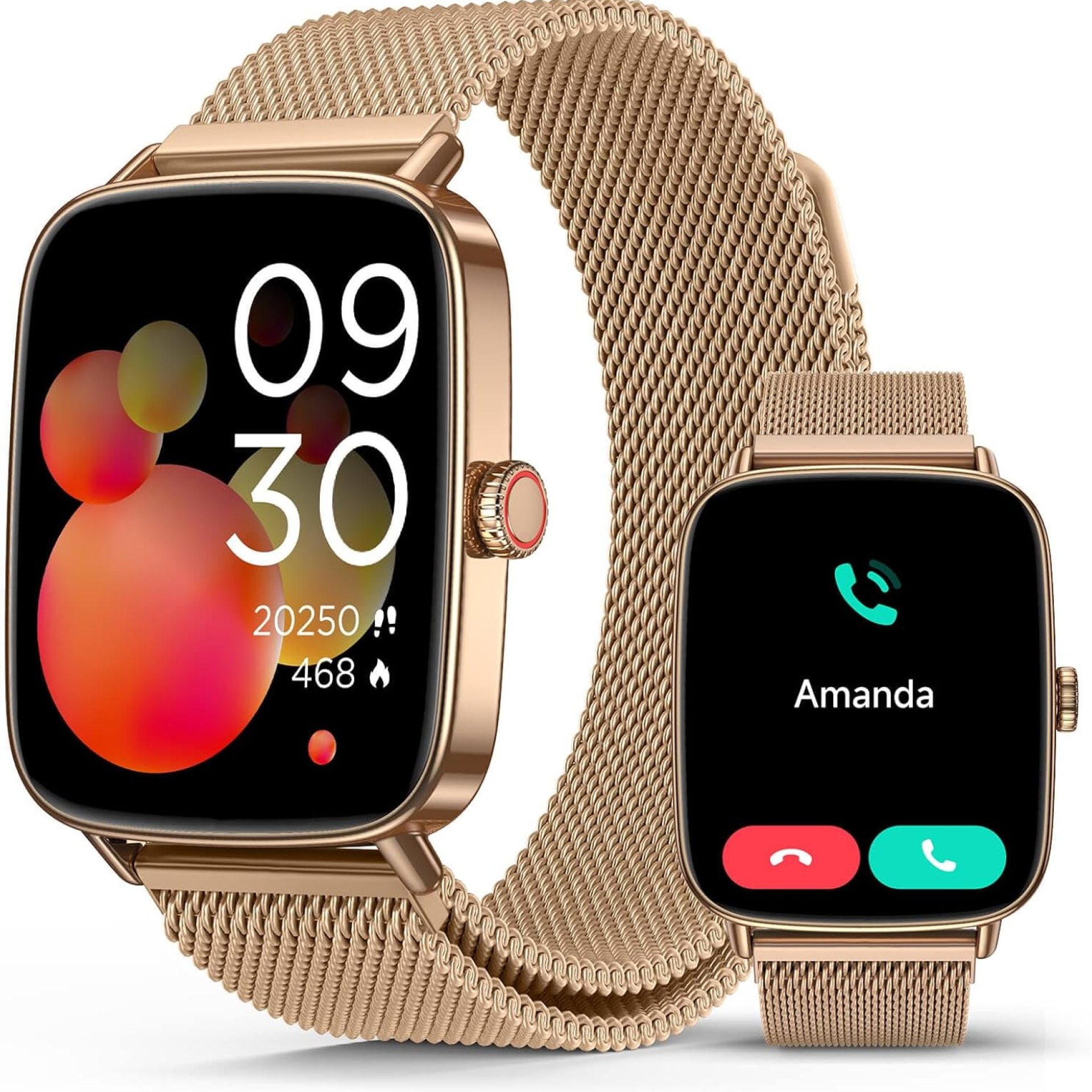 2025 Smart Watches for Women, 1.85″ AI Voice Smartwatch, 24/7 Heart Rate Monitor, Stress/SpO2/Sleep Tracker, IP68 Waterproof, Weather, 100+ Sports Fitness Tracker for Android iOS Glod Metal 2025 Smart Watches for Women, 1.85″ AI Voice Smartwatch, 24/7 Heart Rate Monitor, Stress/SpO2/Sleep Tracker, IP68 Waterproof, Weather, 100+ Sports Fitness Tracker for Android iOS Glod Metal