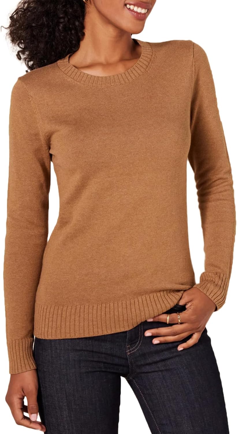 Amazon Essentials Women’s Crewneck Sweater, 100% Cotton, Plus Size Available Amazon Essentials Women’s Crewneck Sweater, 100% Cotton, Plus Size Available