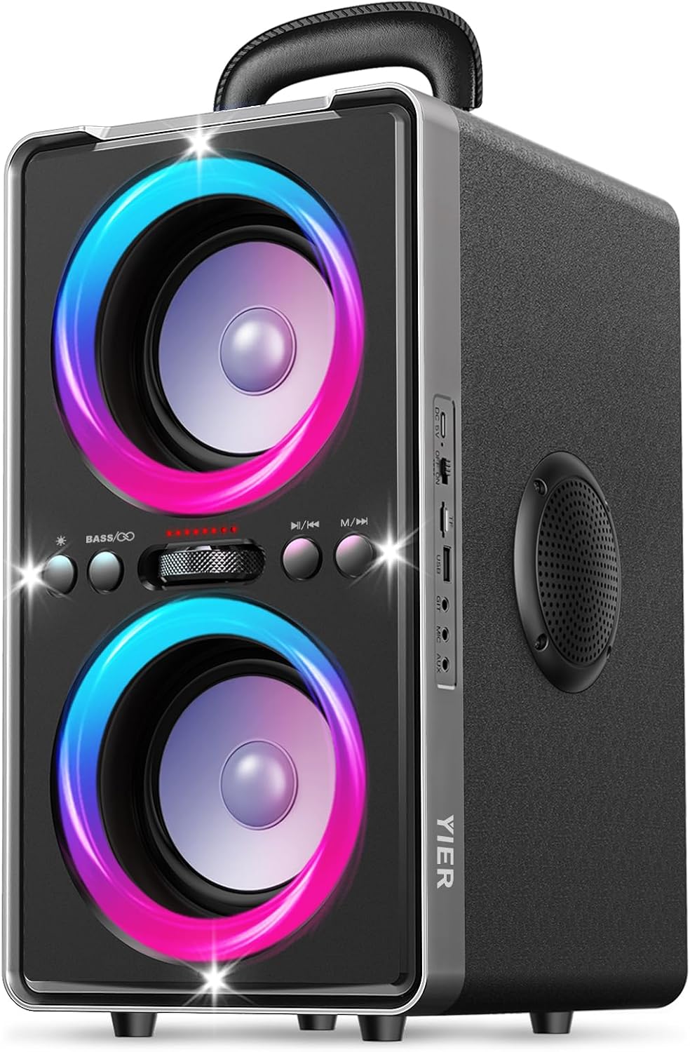 Bluetooth Party Speaker, 200W Peak Portable Loud Stereo with Subwoofer, Wireless TWS Pairing Deep Bass Led Light Show with Fast Charging for Outdoor Home Party Camping Bluetooth Party Speaker, 200W Peak Portable Loud Stereo with Subwoofer, Wireless TWS Pairing Deep Bass Led Light Show with Fast Charging for Outdoor Home Party Camping